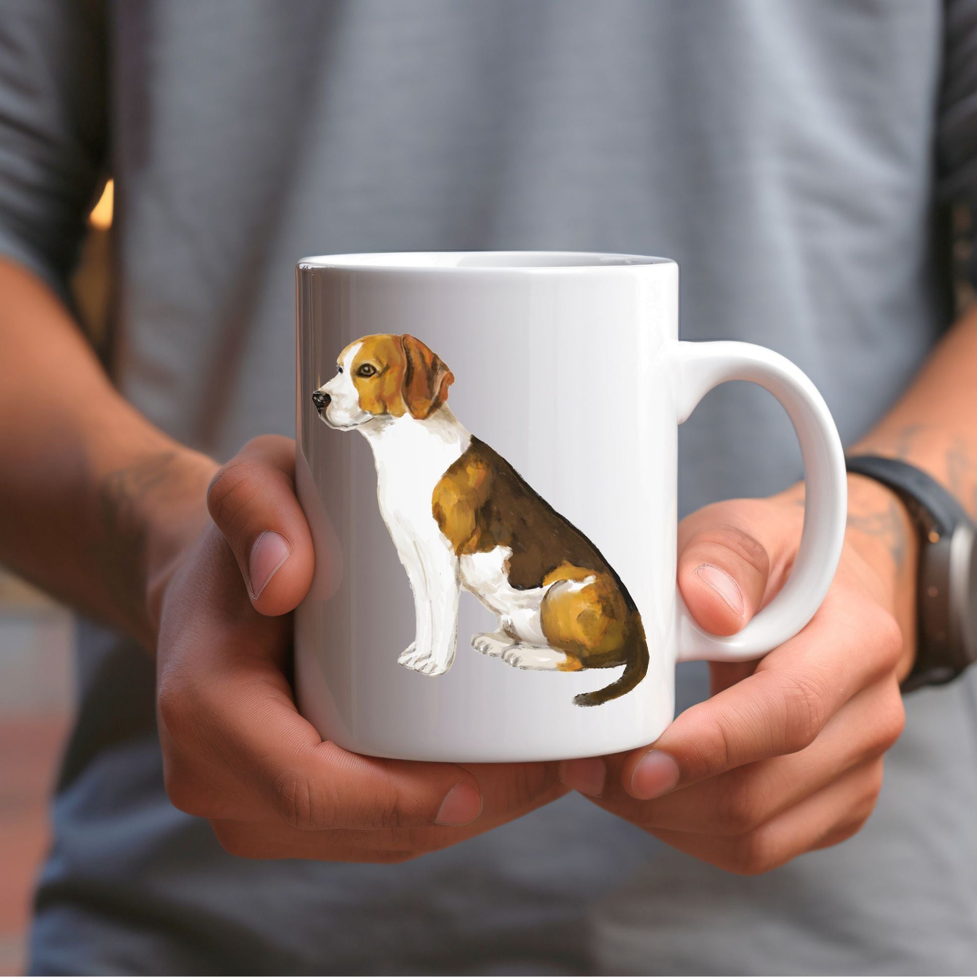 Beagle Dog Mug - MerikaArt