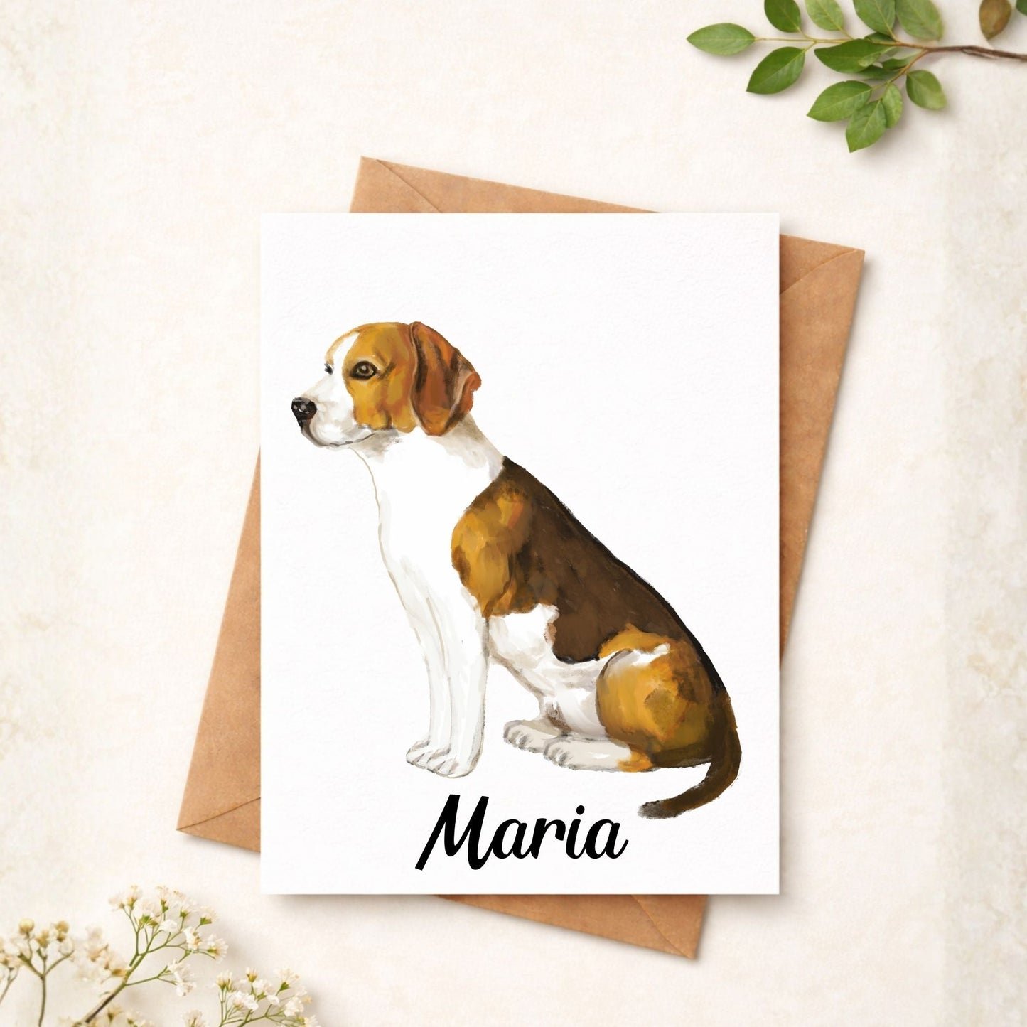 Beagle Dog Postcard - MerikaArt