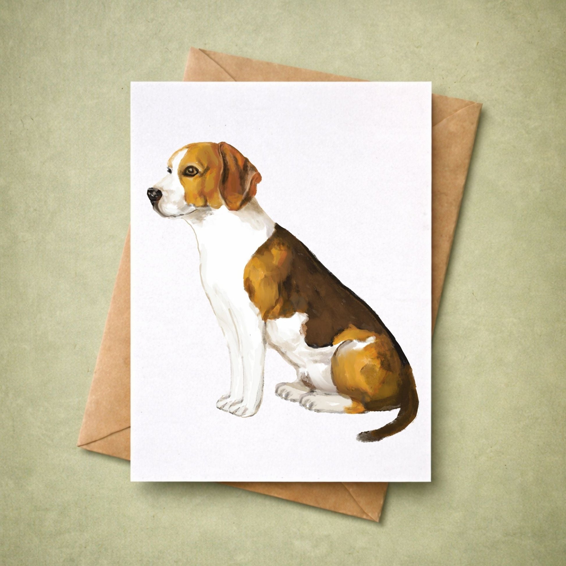 Beagle Dog Postcard - MerikaArt