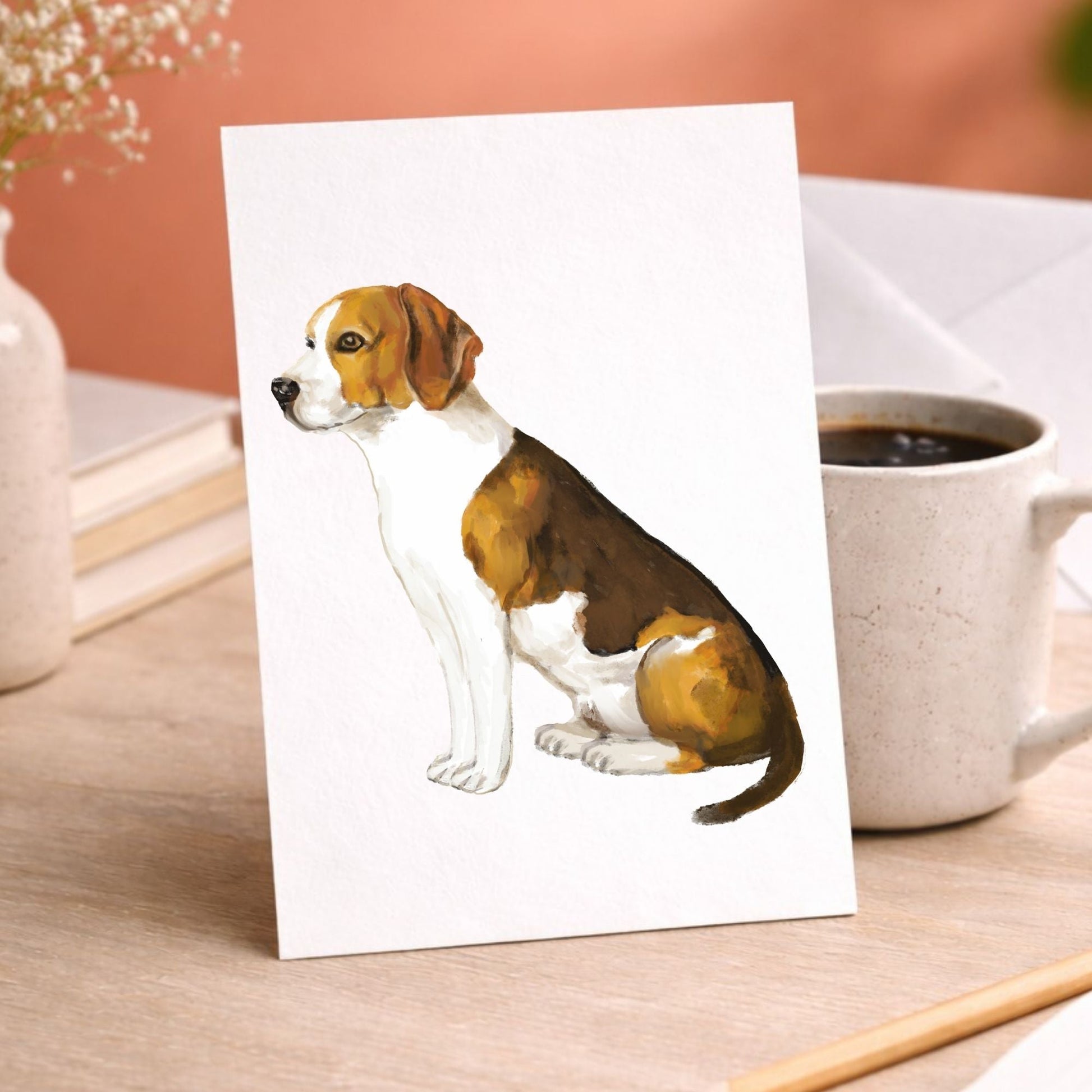 Beagle Dog Postcard - MerikaArt