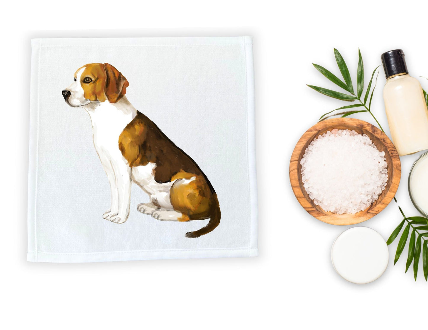 Beagle Dog Washcloth - MerikaArt