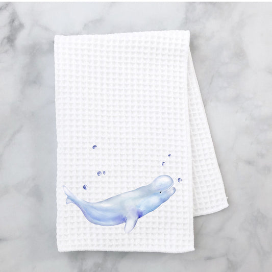 Beluga Whale Kitchen Towel - MerikaArt