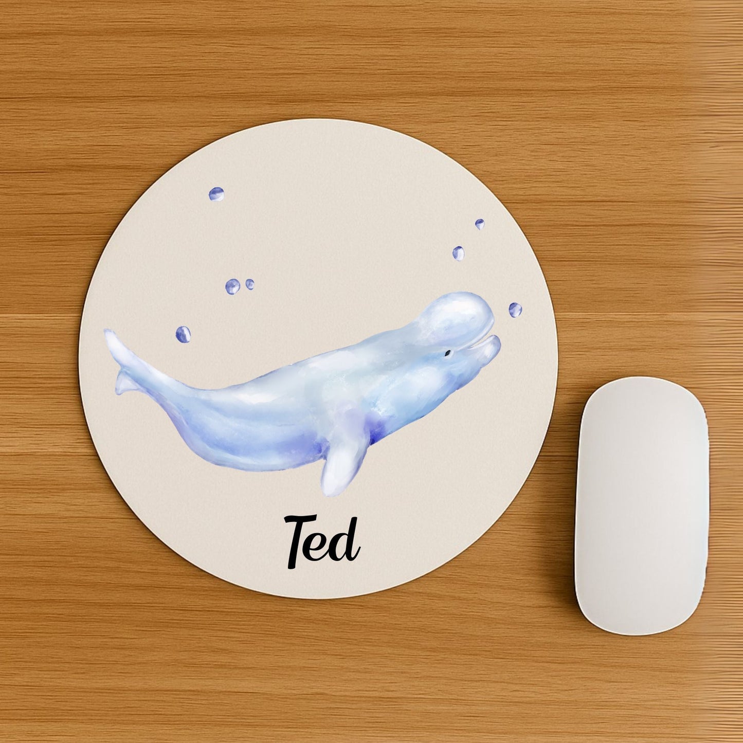 Beluga Whale Mousepad - MerikaArt