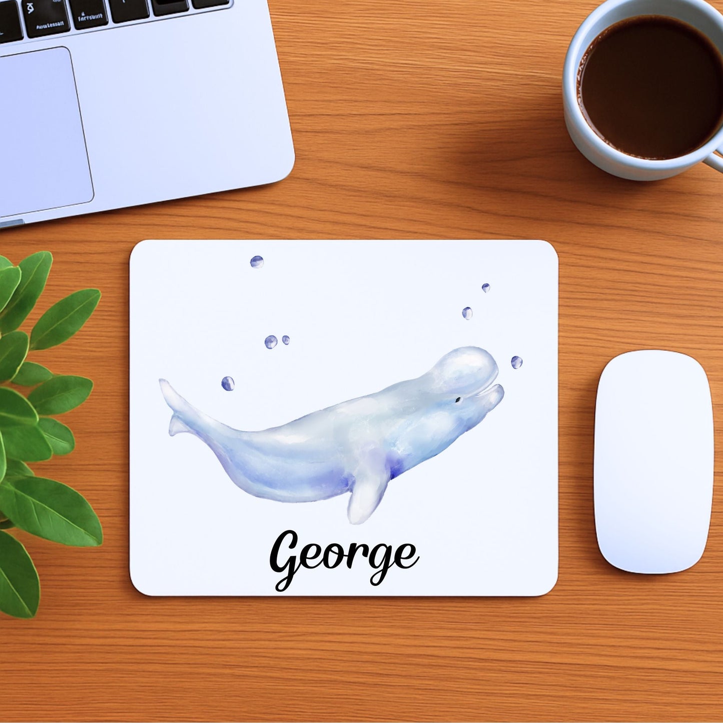 Beluga Whale Mousepad - MerikaArt