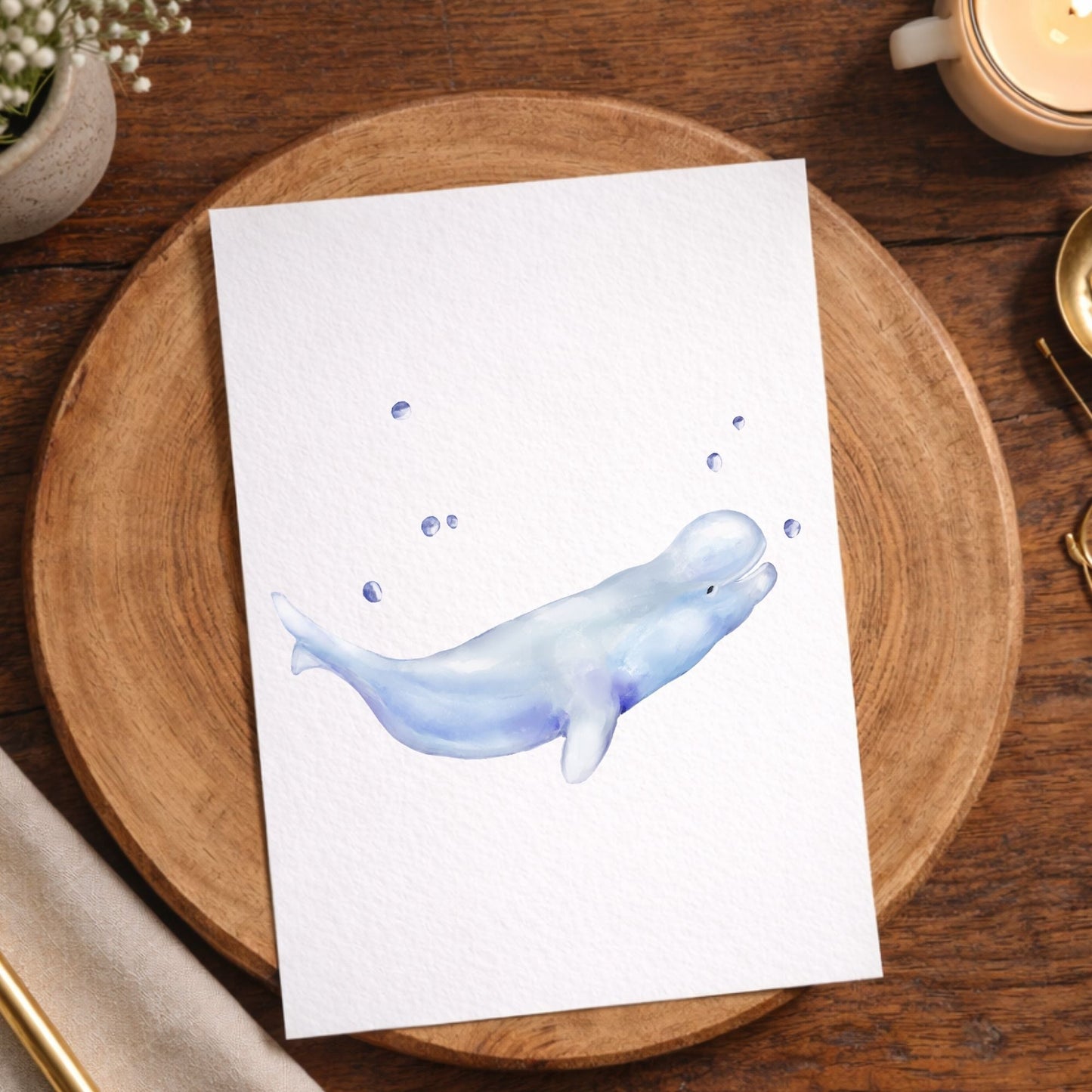 Beluga Whale Postcard - MerikaArt