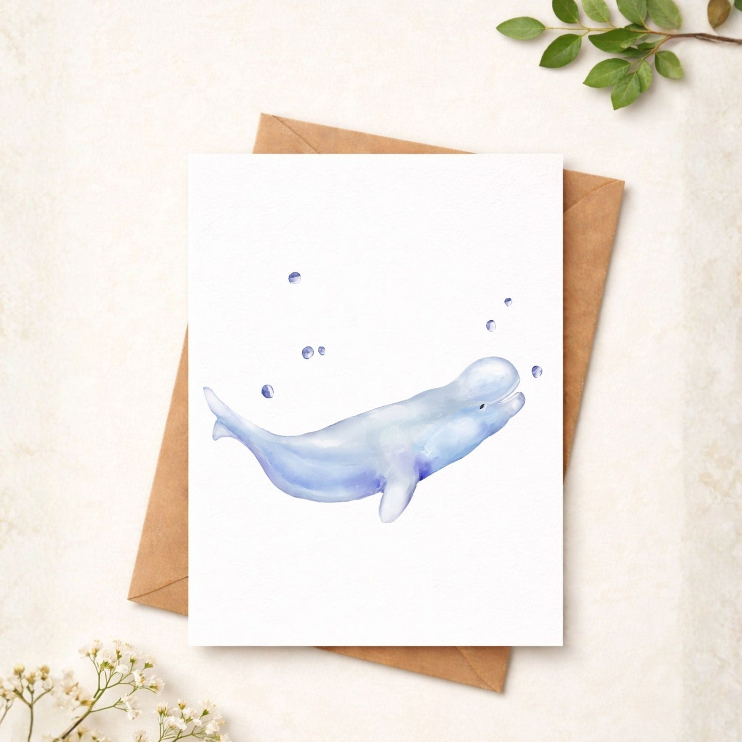 Beluga Whale Postcard - MerikaArt