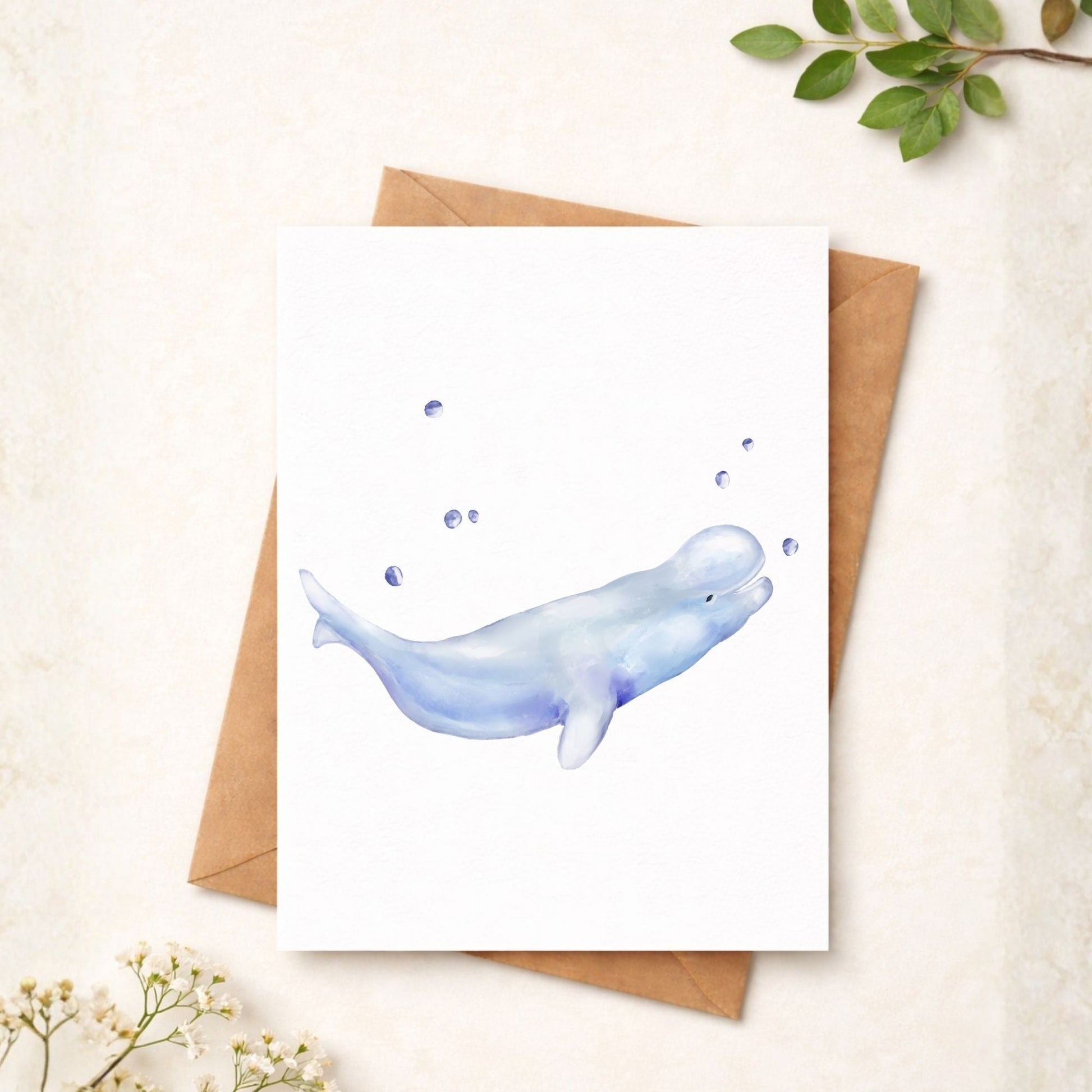 Beluga Whale Postcard - MerikaArt