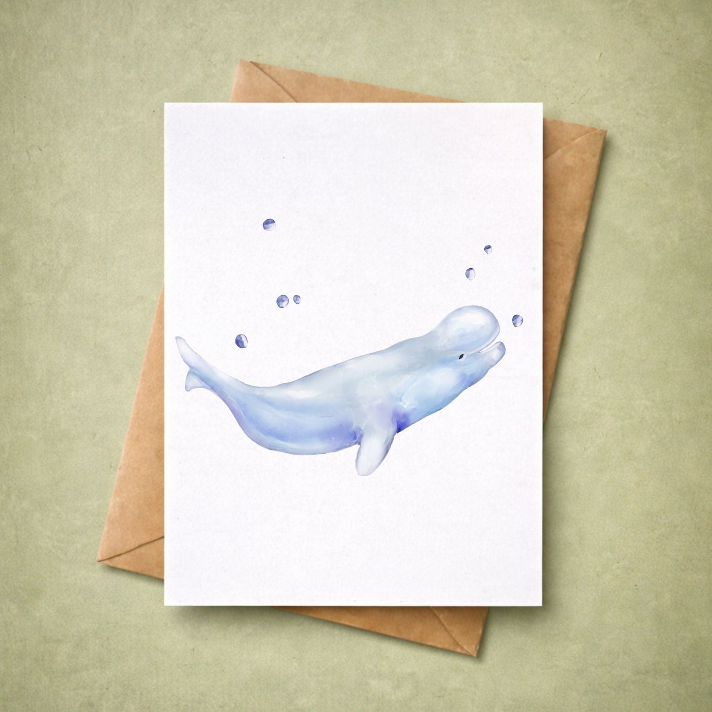 Beluga Whale Postcard - MerikaArt