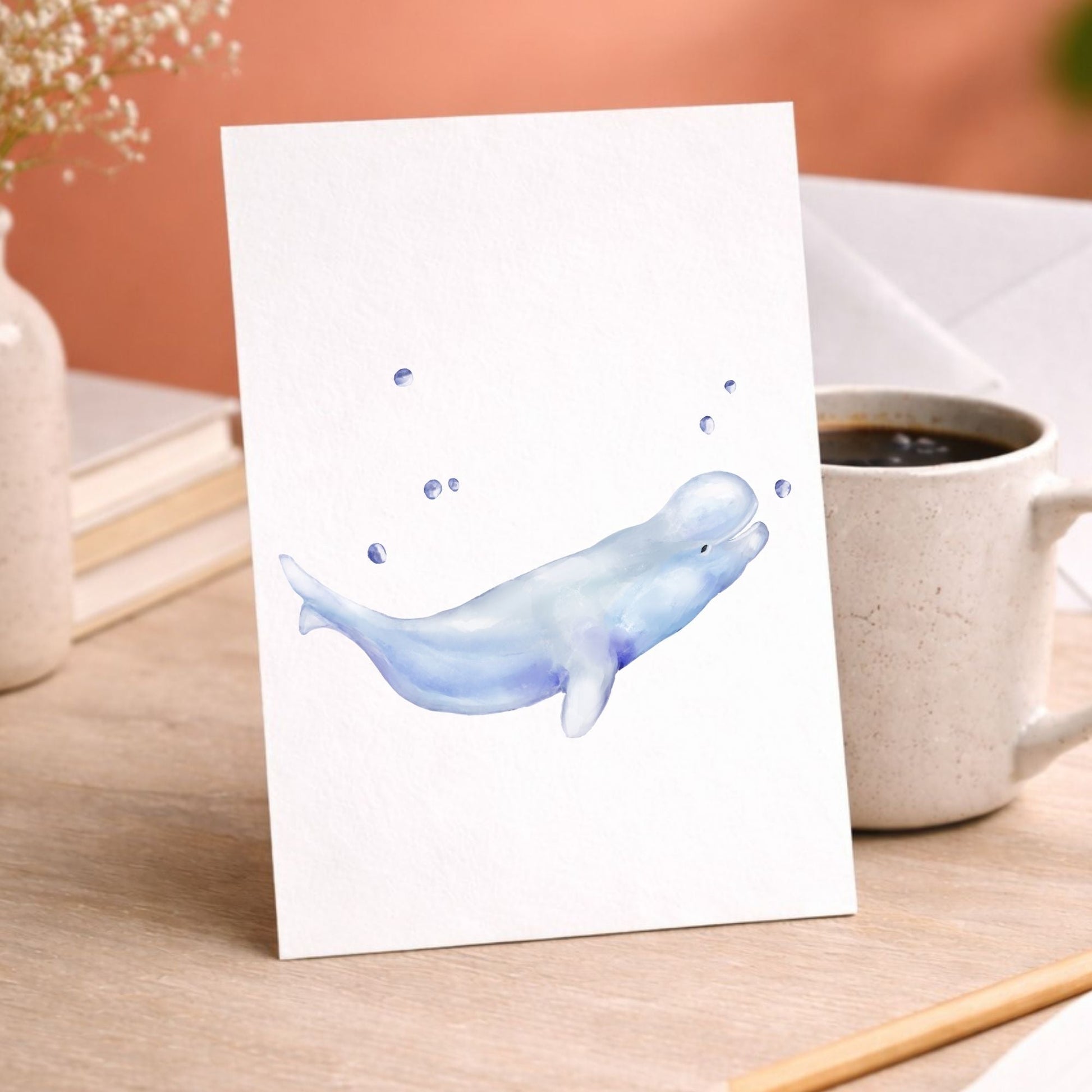 Beluga Whale Postcard - MerikaArt