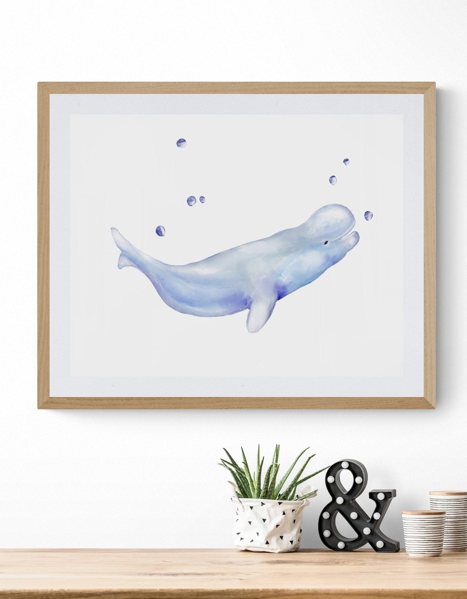 Beluga Whale Print - MerikaArt