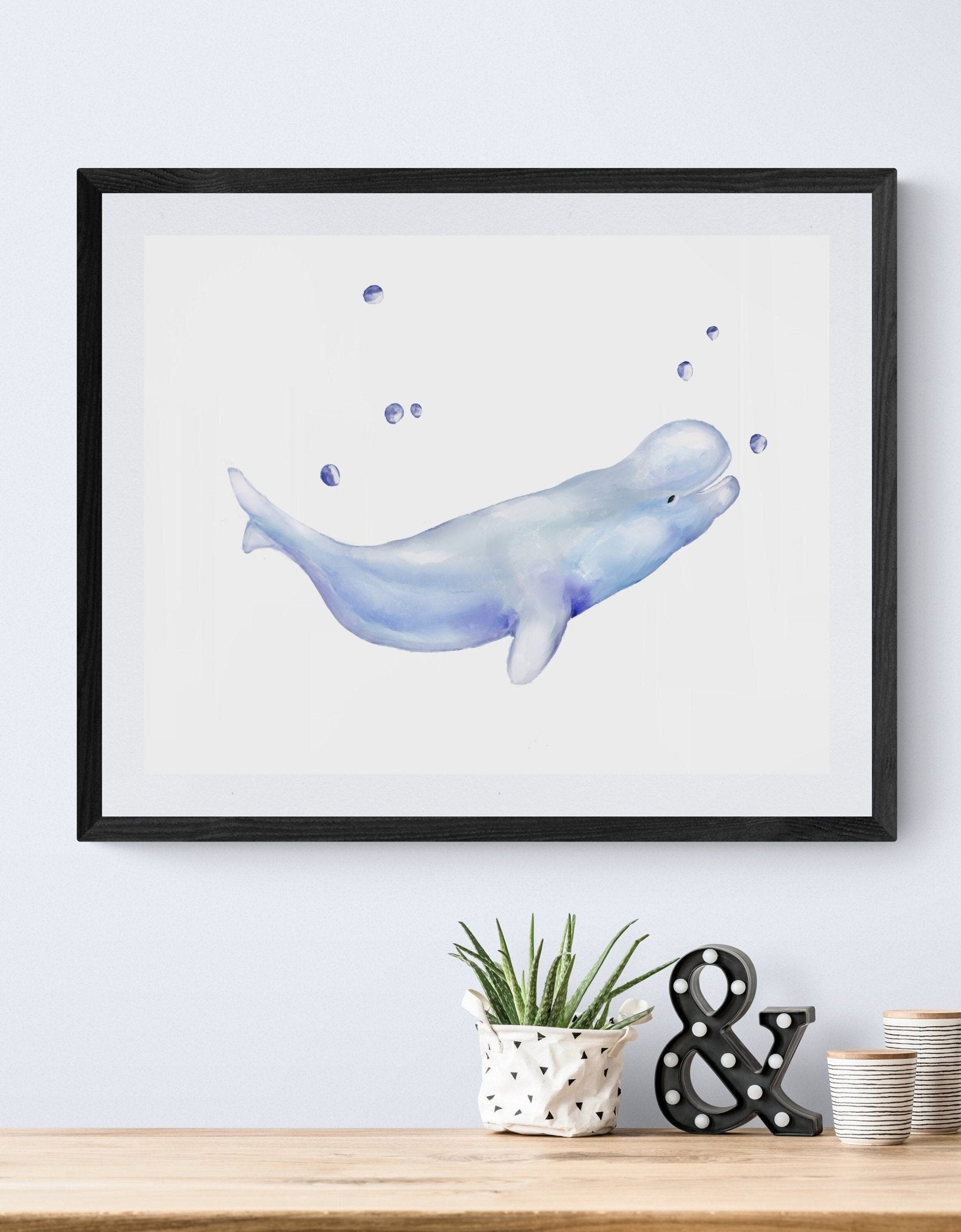 Beluga Whale Print - MerikaArt