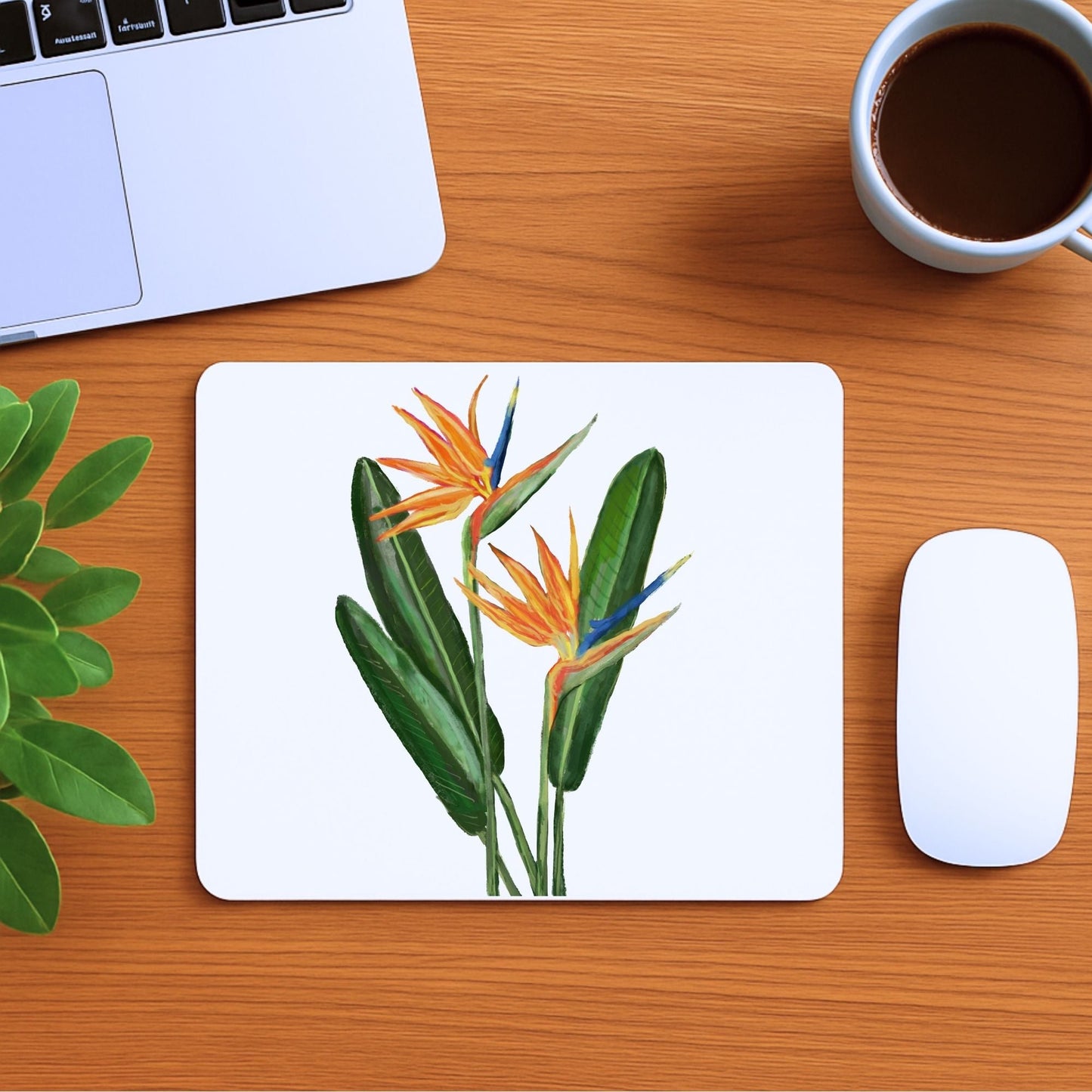 Bird of Paradise Flower Mousepad - MerikaArt