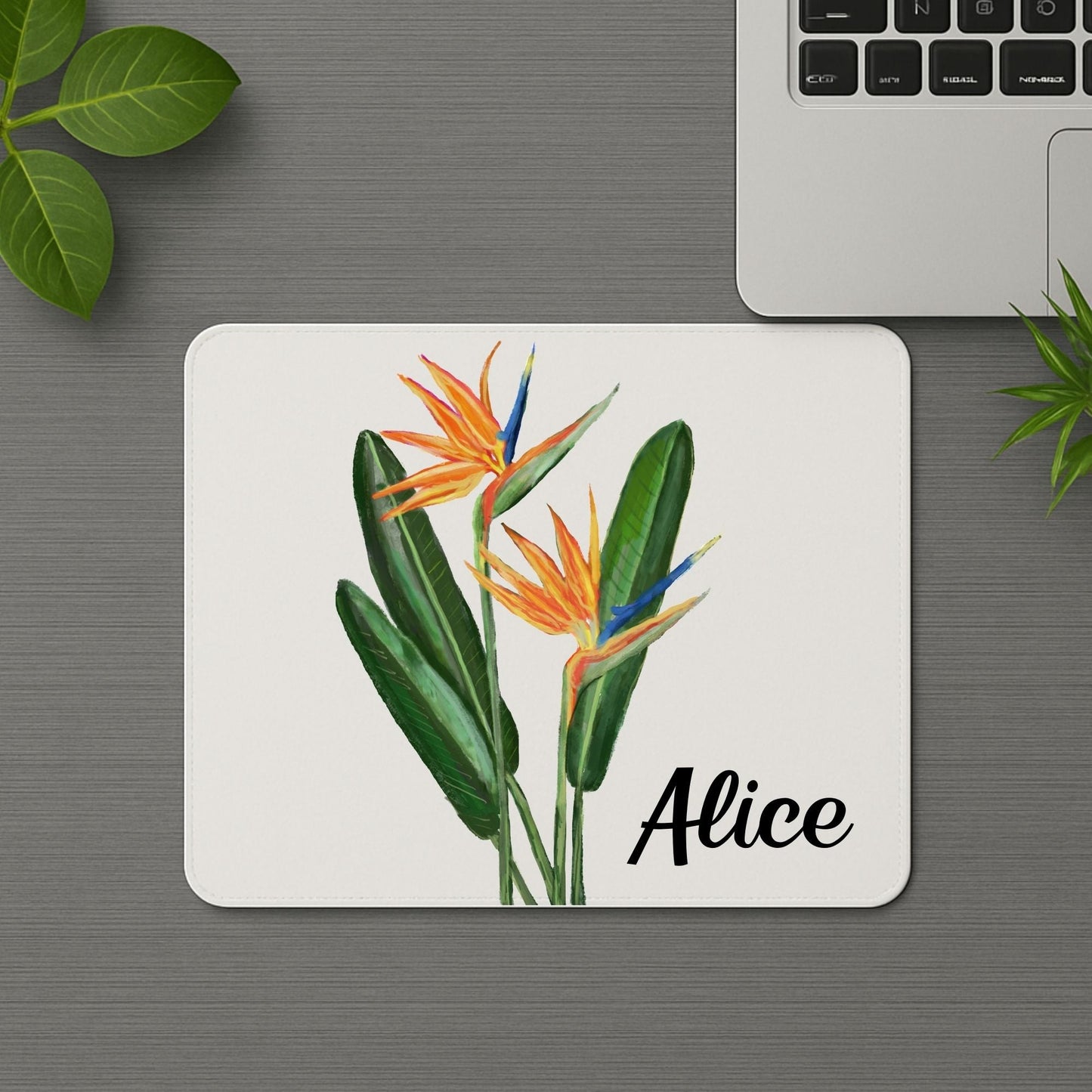 Bird of Paradise Flower Mousepad - MerikaArt