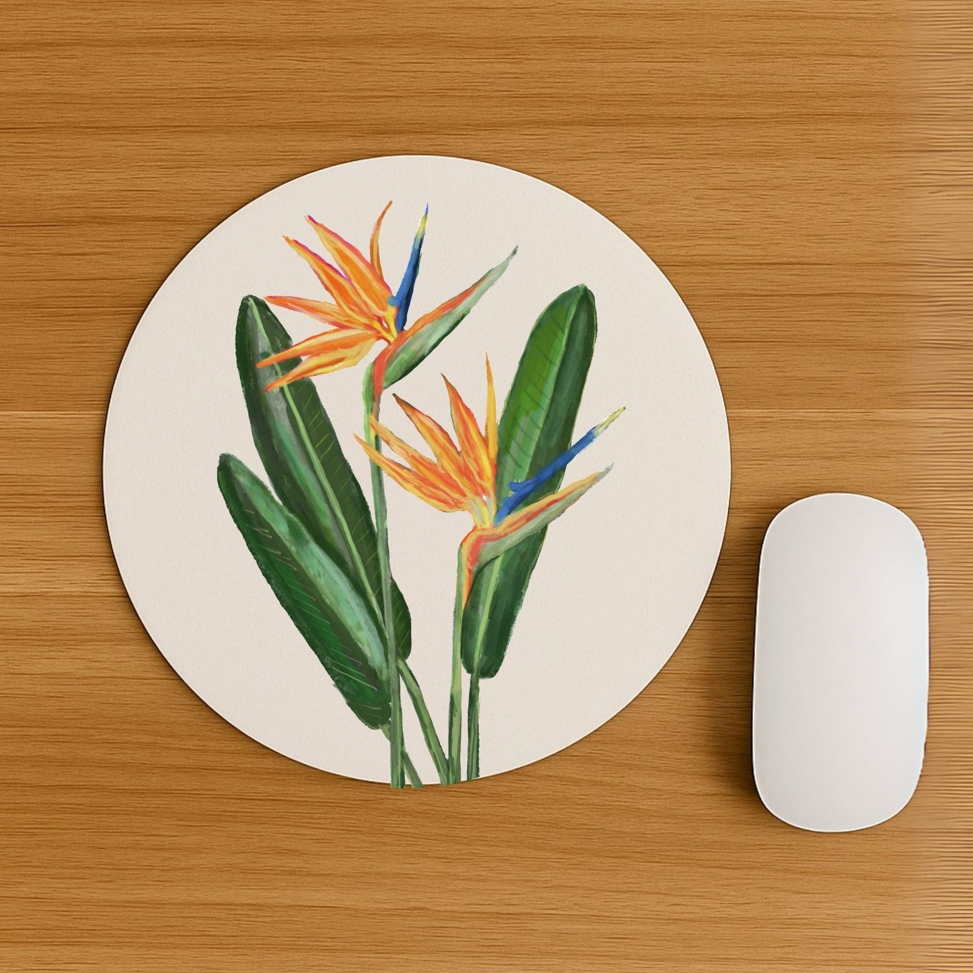 Bird of Paradise Flower Mousepad - MerikaArt
