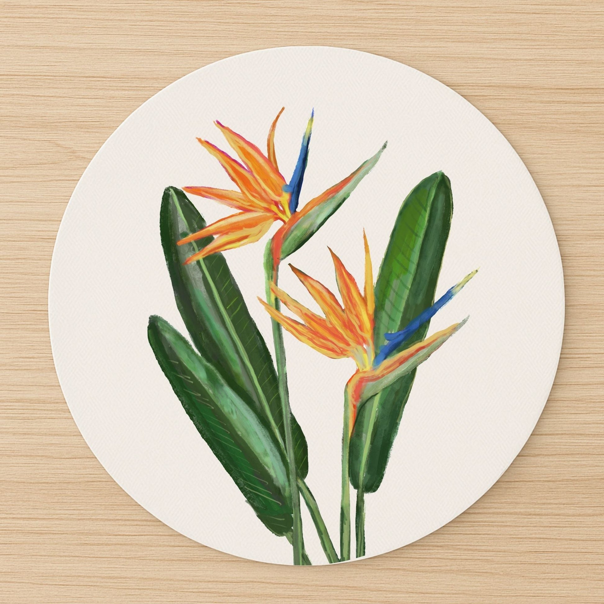 Bird of Paradise Flower Mousepad - MerikaArt