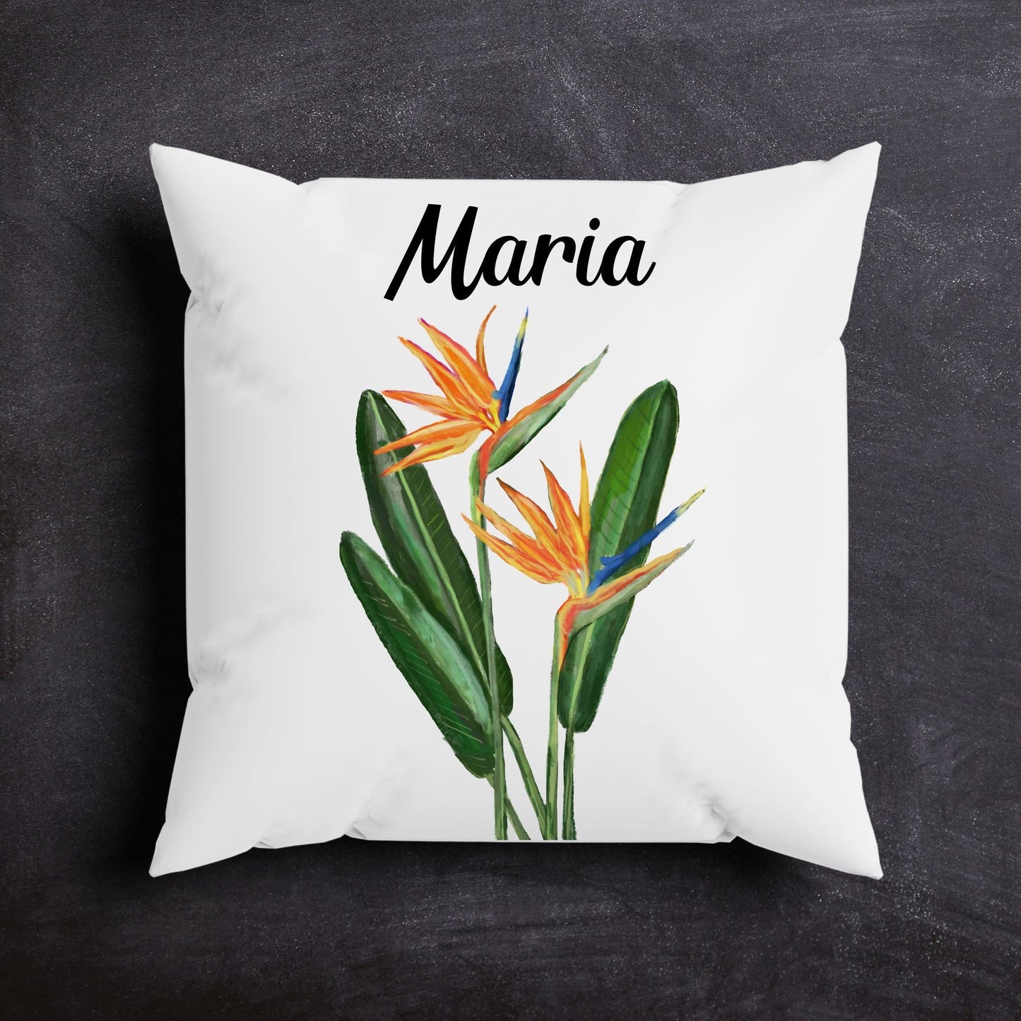 Bird of Paradise Flower Pillow - MerikaArt