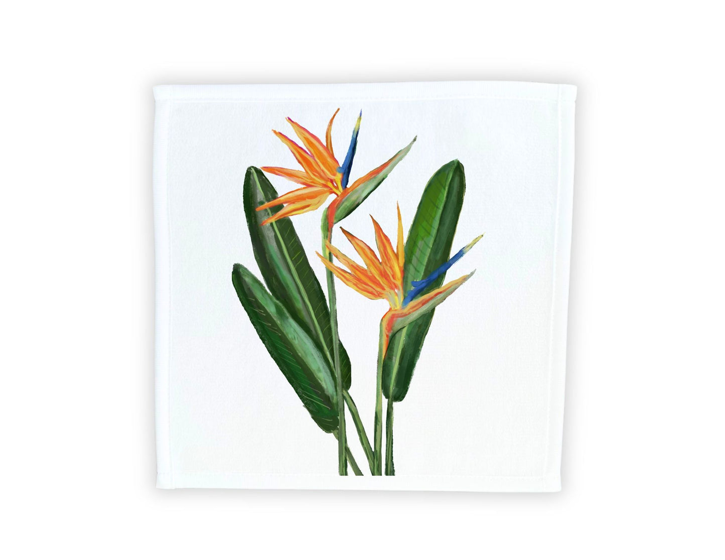 Bird of Paradise Flower Washcloth - MerikaArt