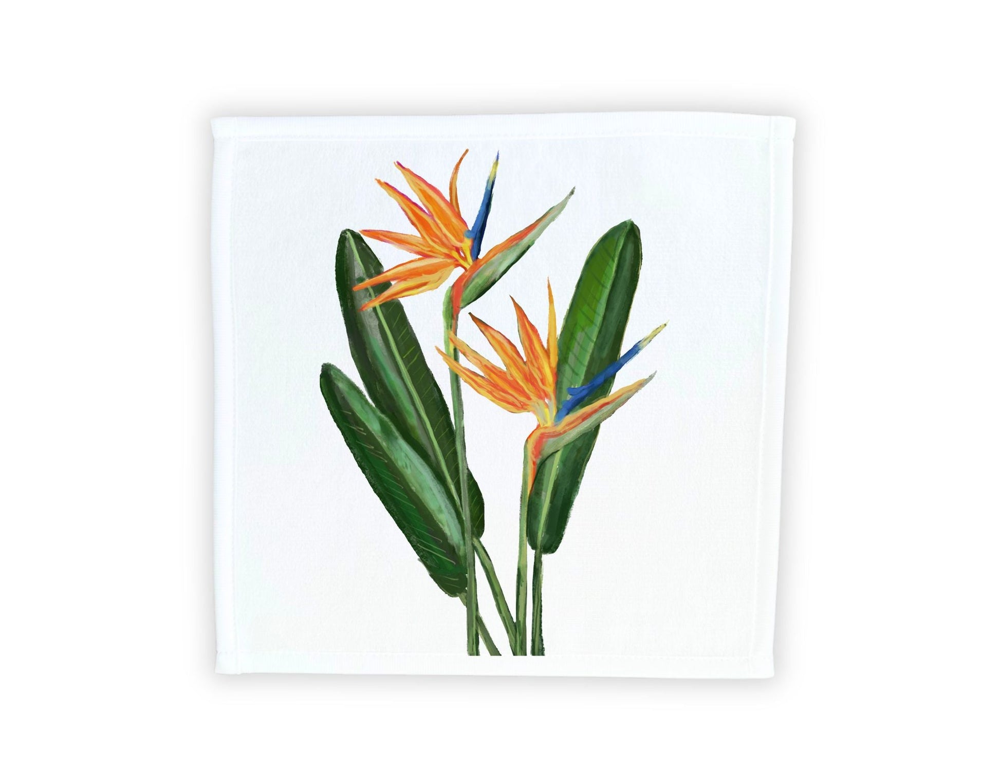 Bird of Paradise Flower Washcloth - MerikaArt