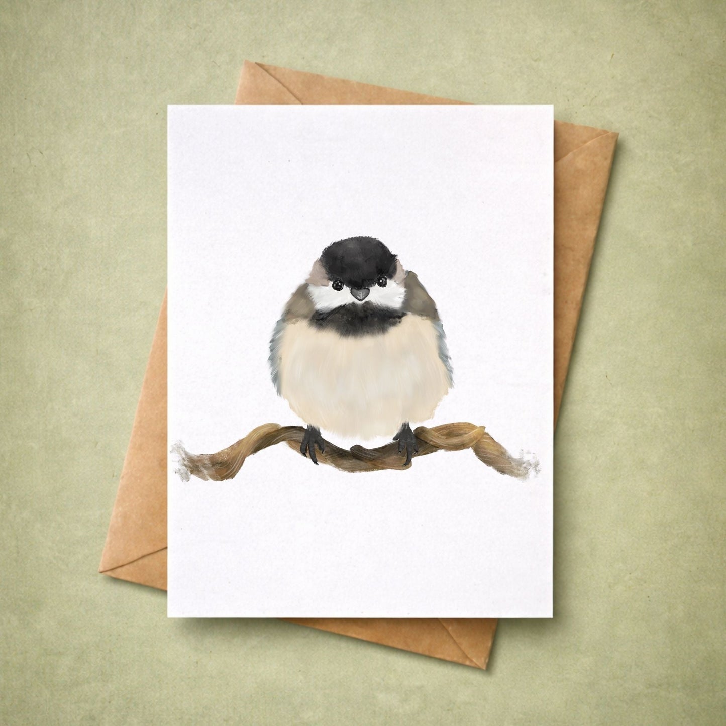 Black Capped Chickadee Postcard - MerikaArt