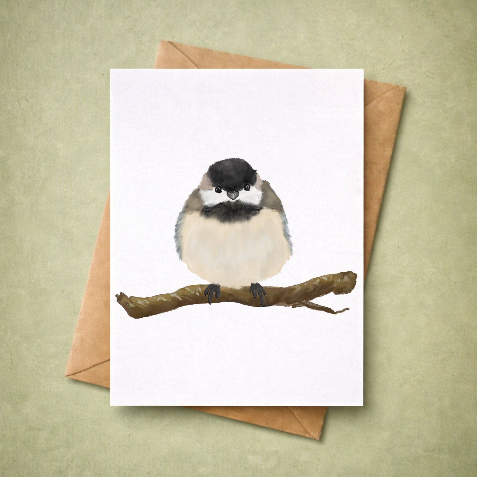 Black Capped Chickadee Postcard - MerikaArt