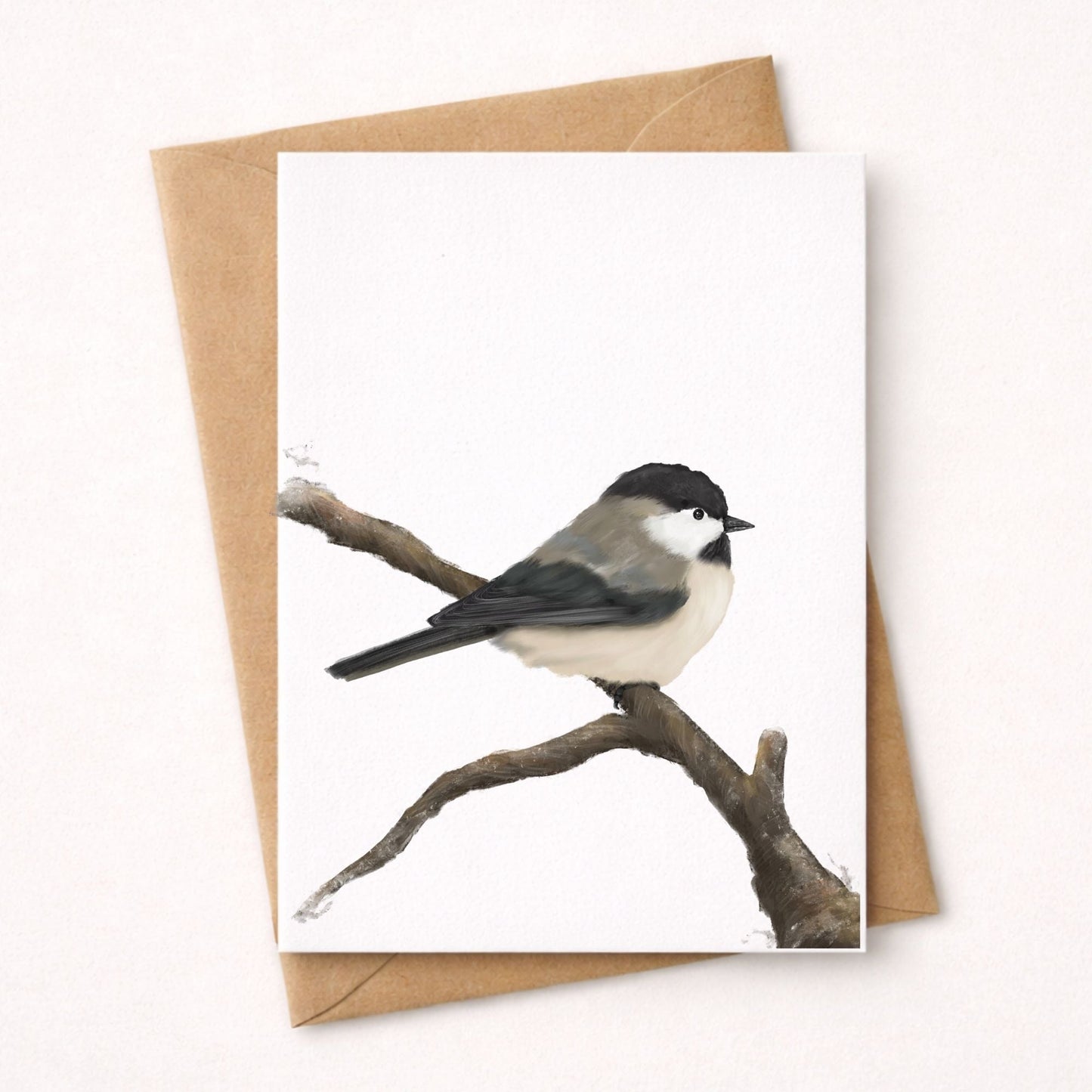 Black Capped Chickadee Postcard - MerikaArt