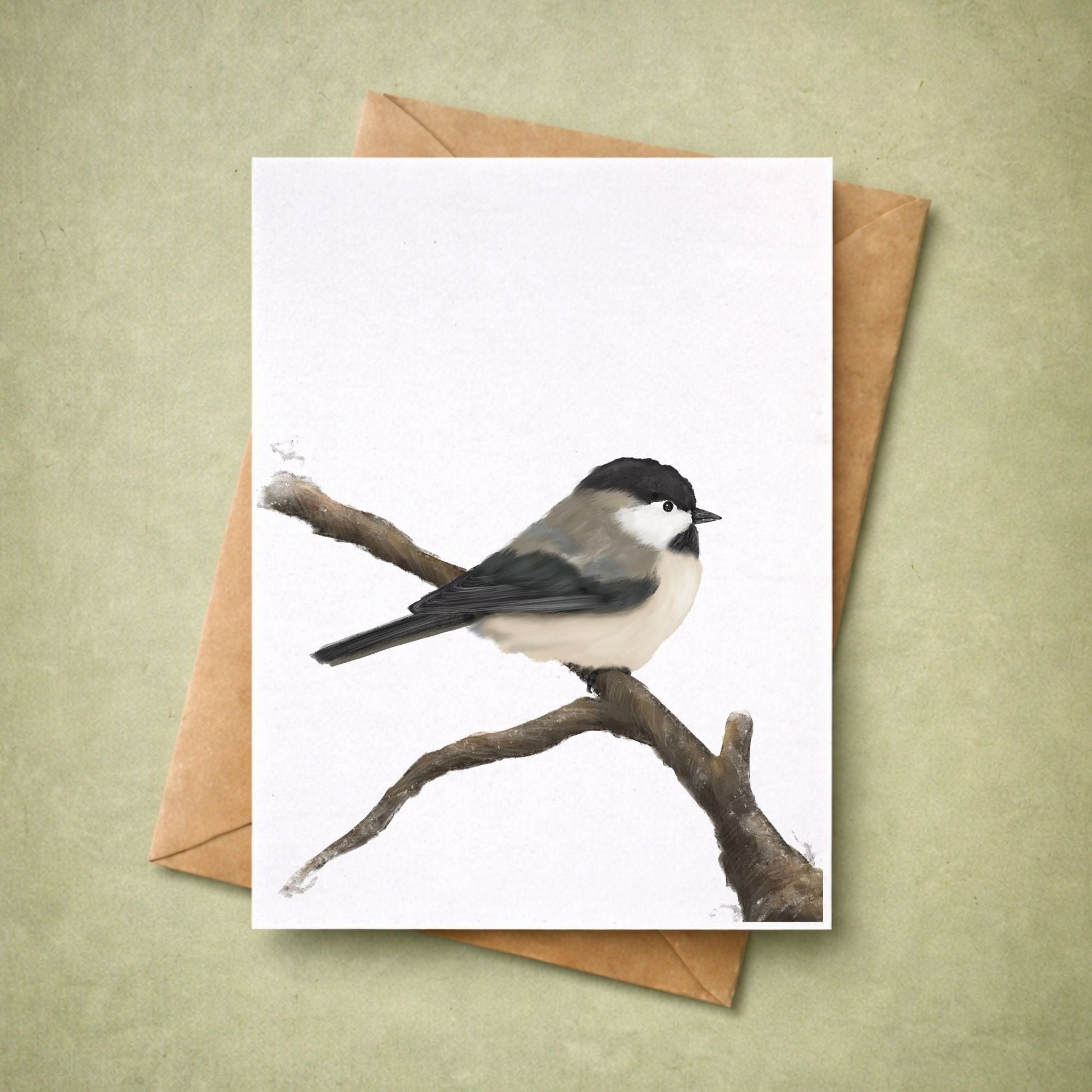 Black Capped Chickadee Postcard - MerikaArt