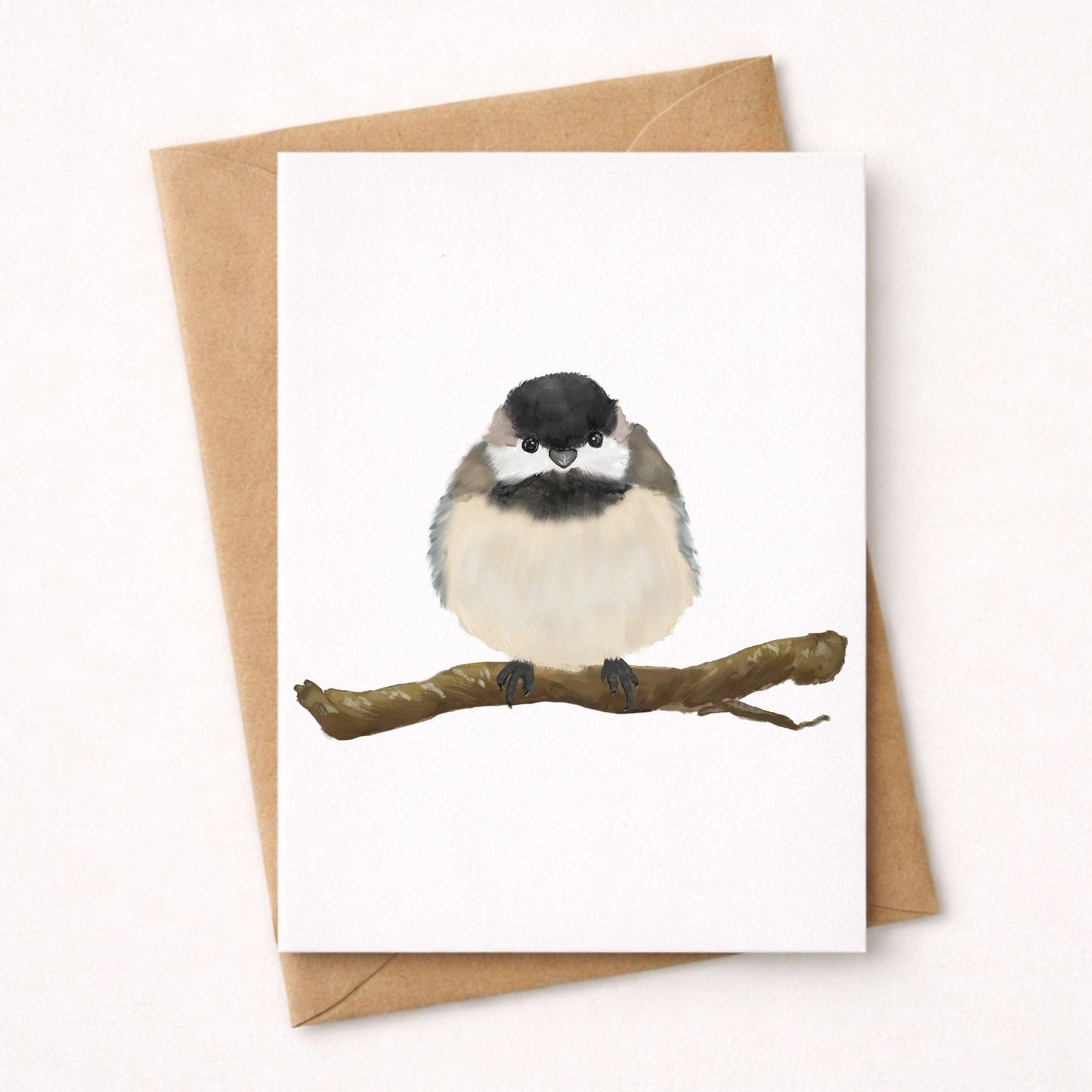 Black Capped Chickadee Postcard - MerikaArt
