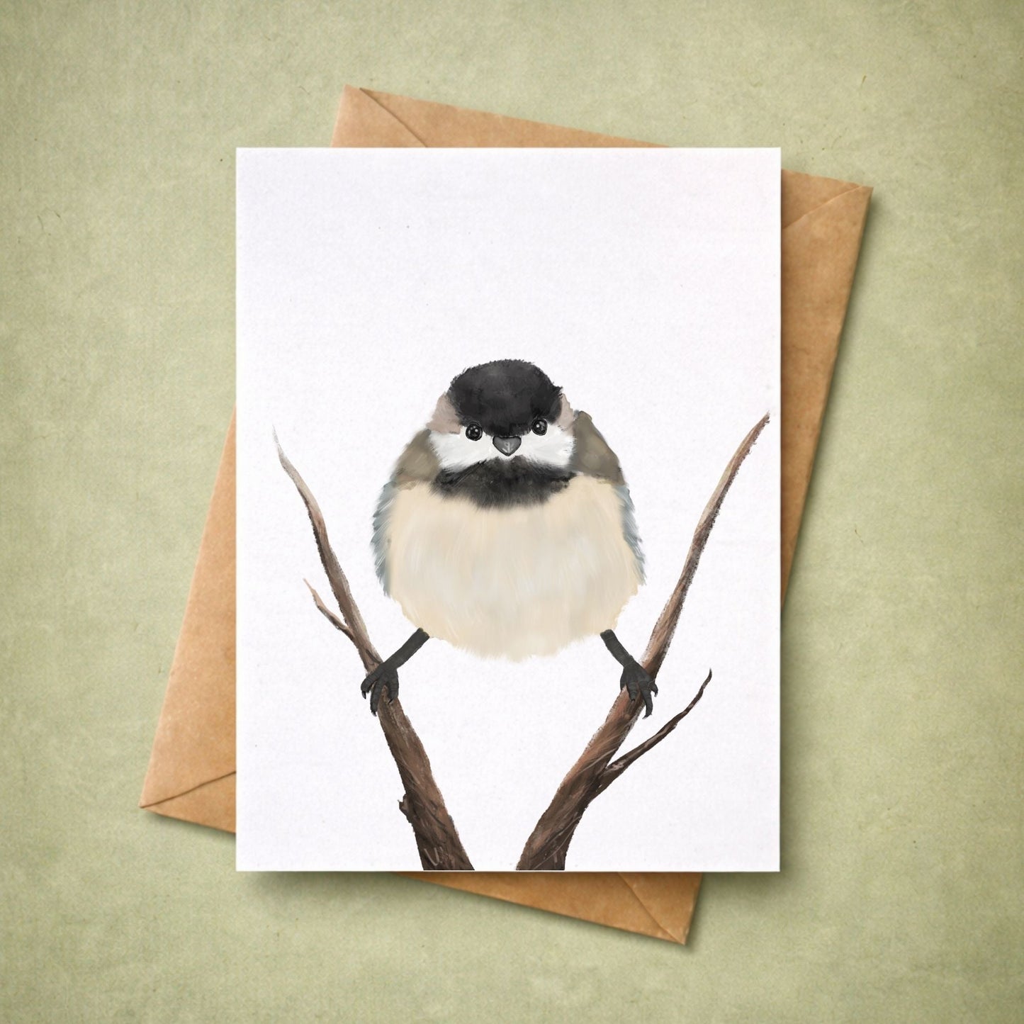 Black Capped Chickadee Postcard - MerikaArt