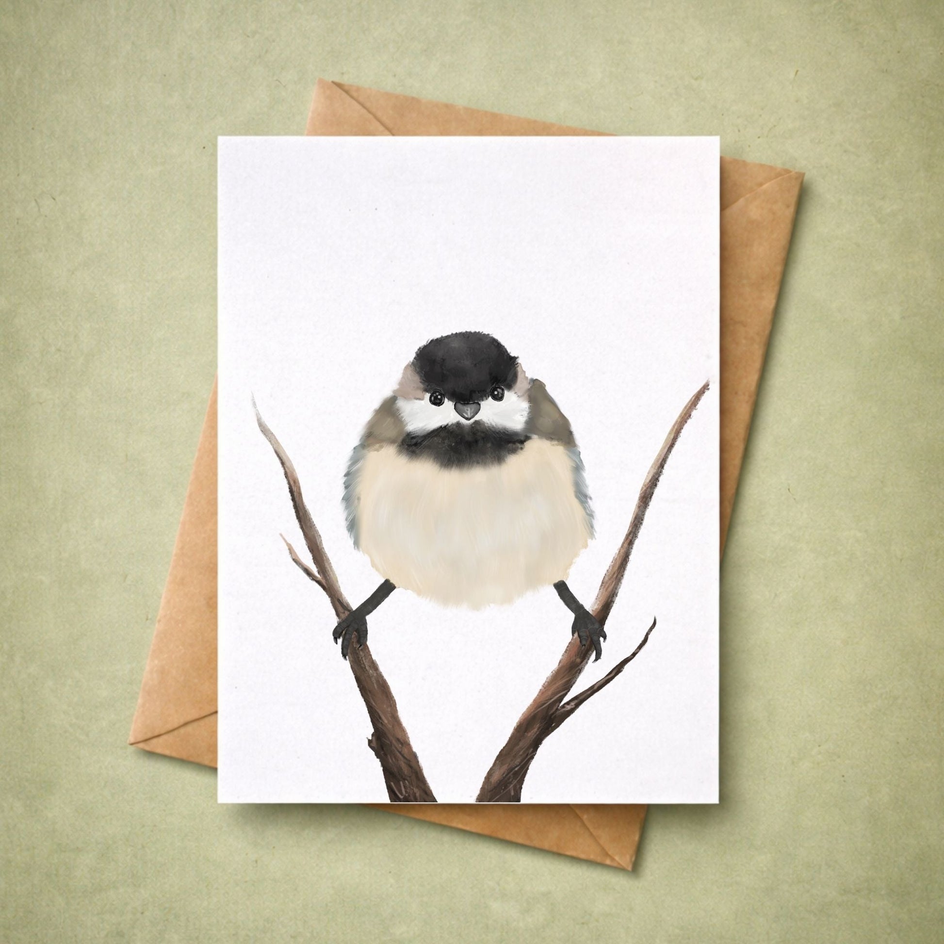 Black Capped Chickadee Postcard - MerikaArt