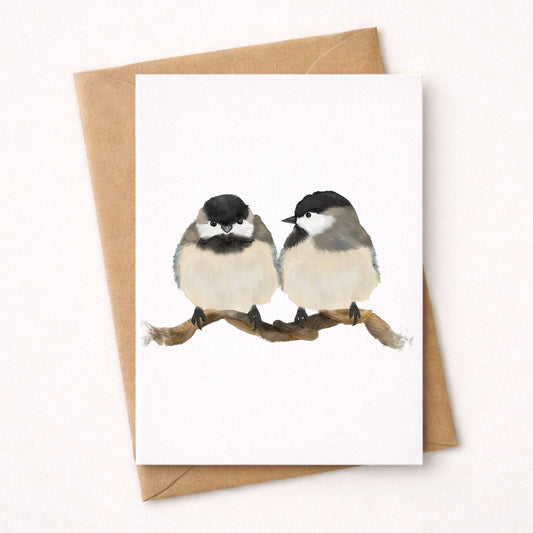 Black Capped Chickadee Postcard - MerikaArt