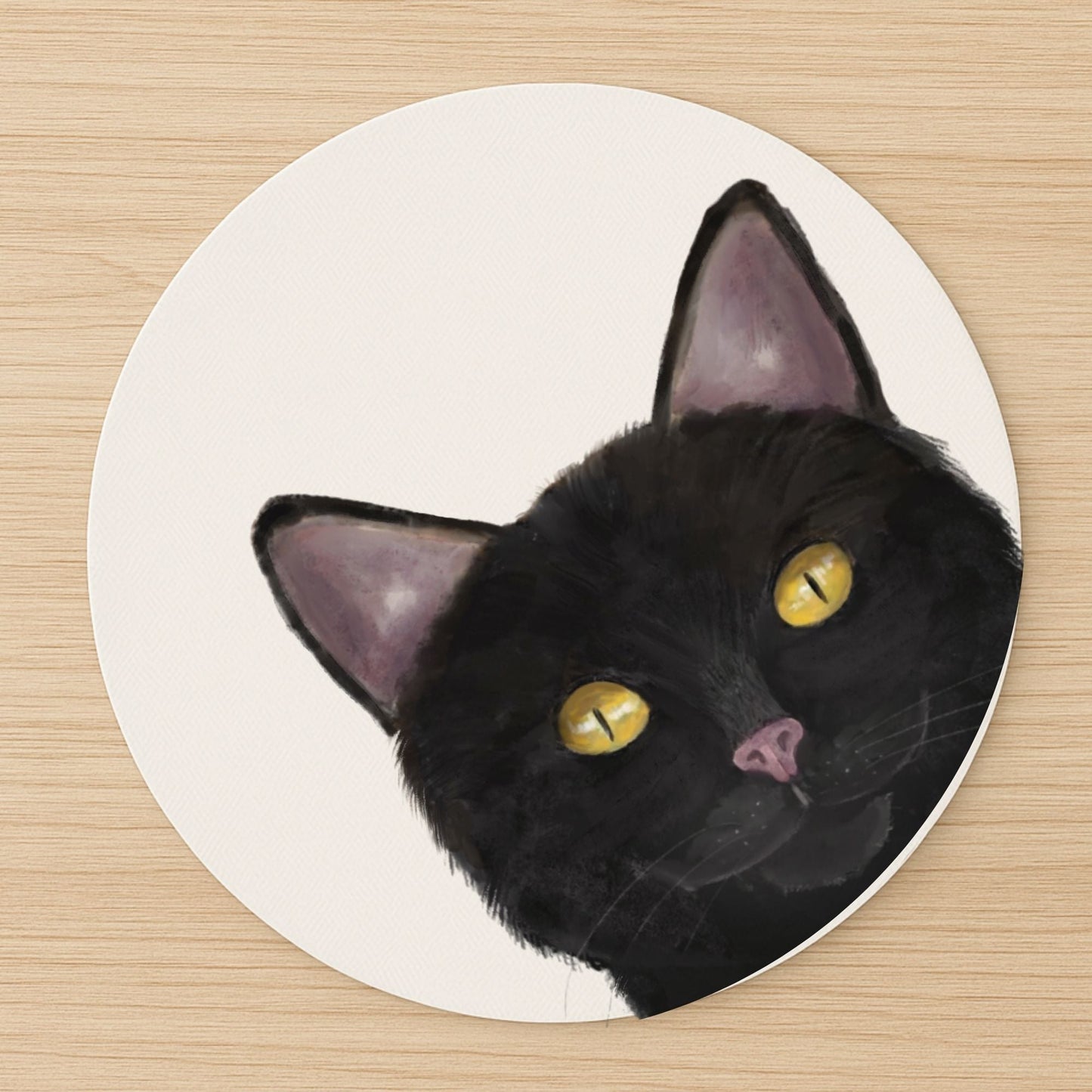 Black Cat Mousepad - MerikaArt