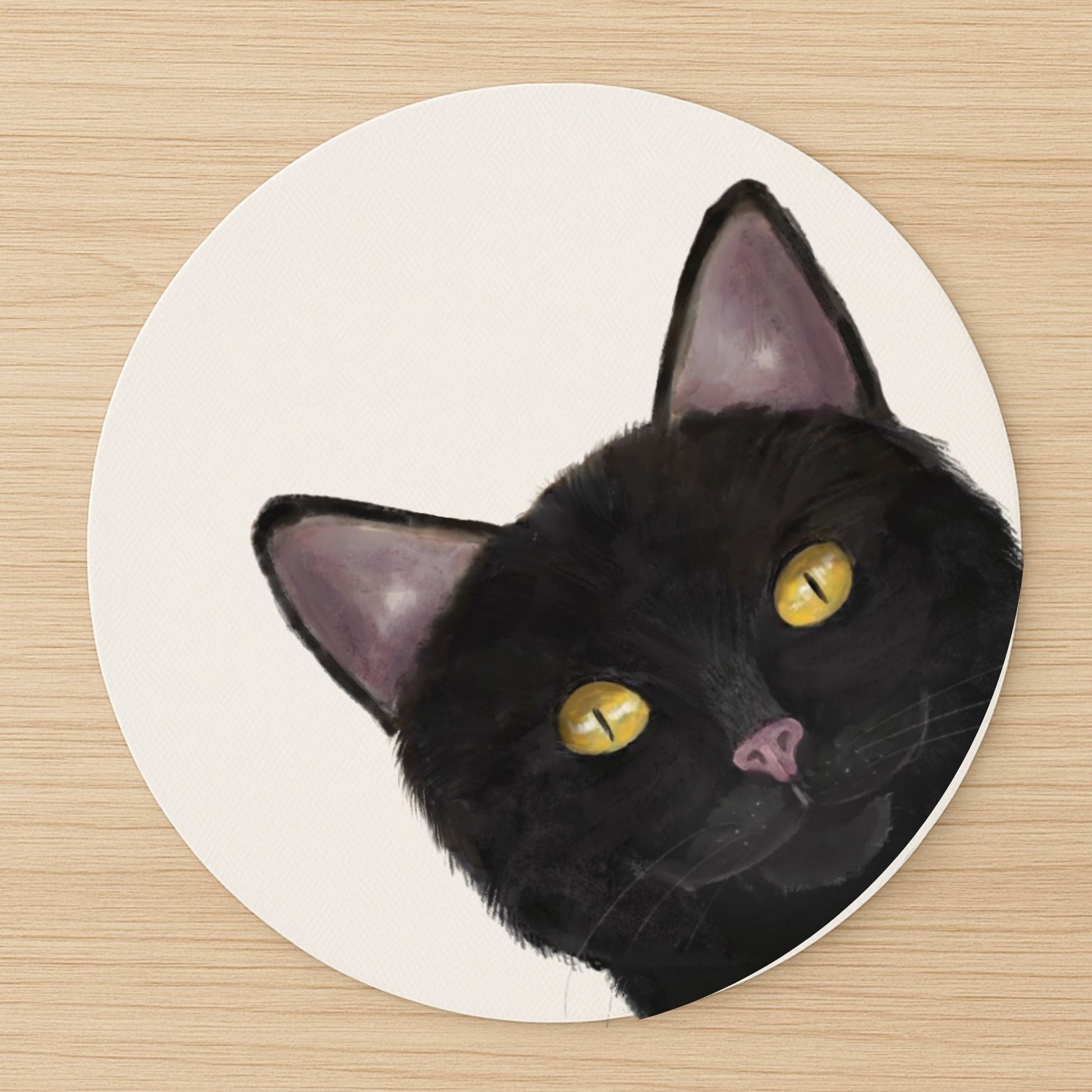 Black Cat Mousepad - MerikaArt