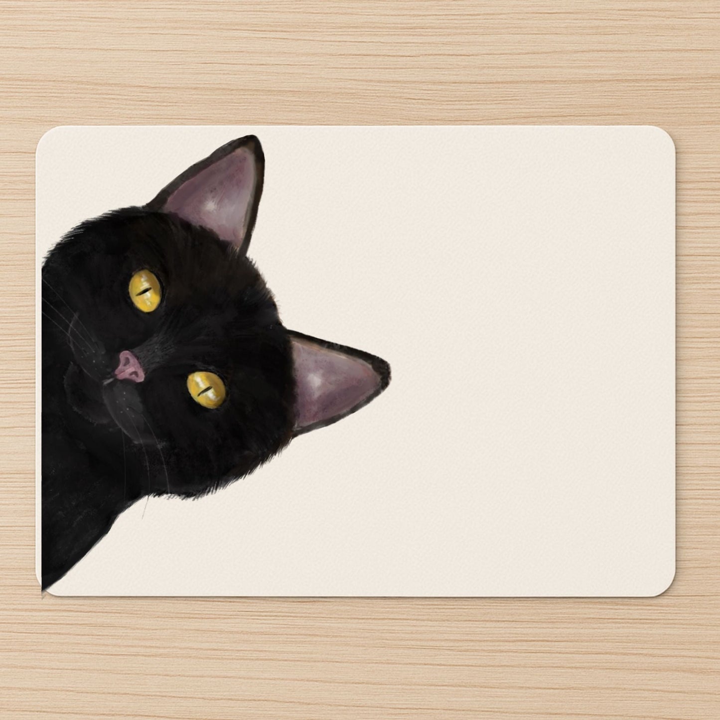 Black Cat Mousepad - MerikaArt