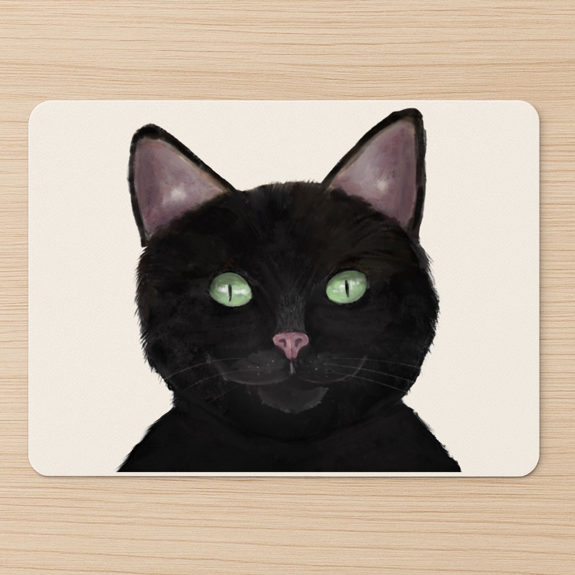 Black Cat Mousepad - MerikaArt
