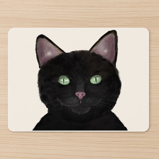 Black Cat Mousepad - MerikaArt