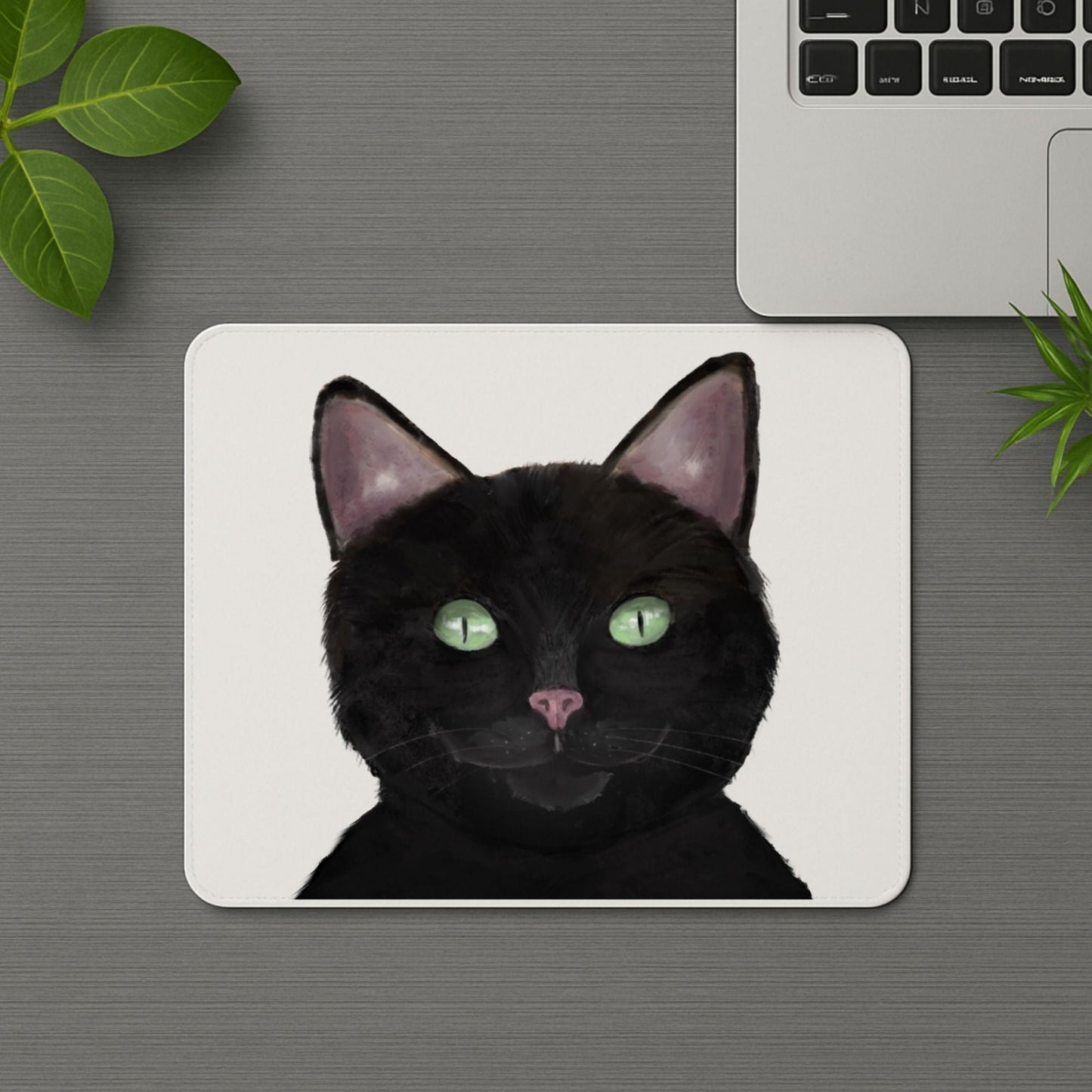 Black Cat Mousepad - MerikaArt