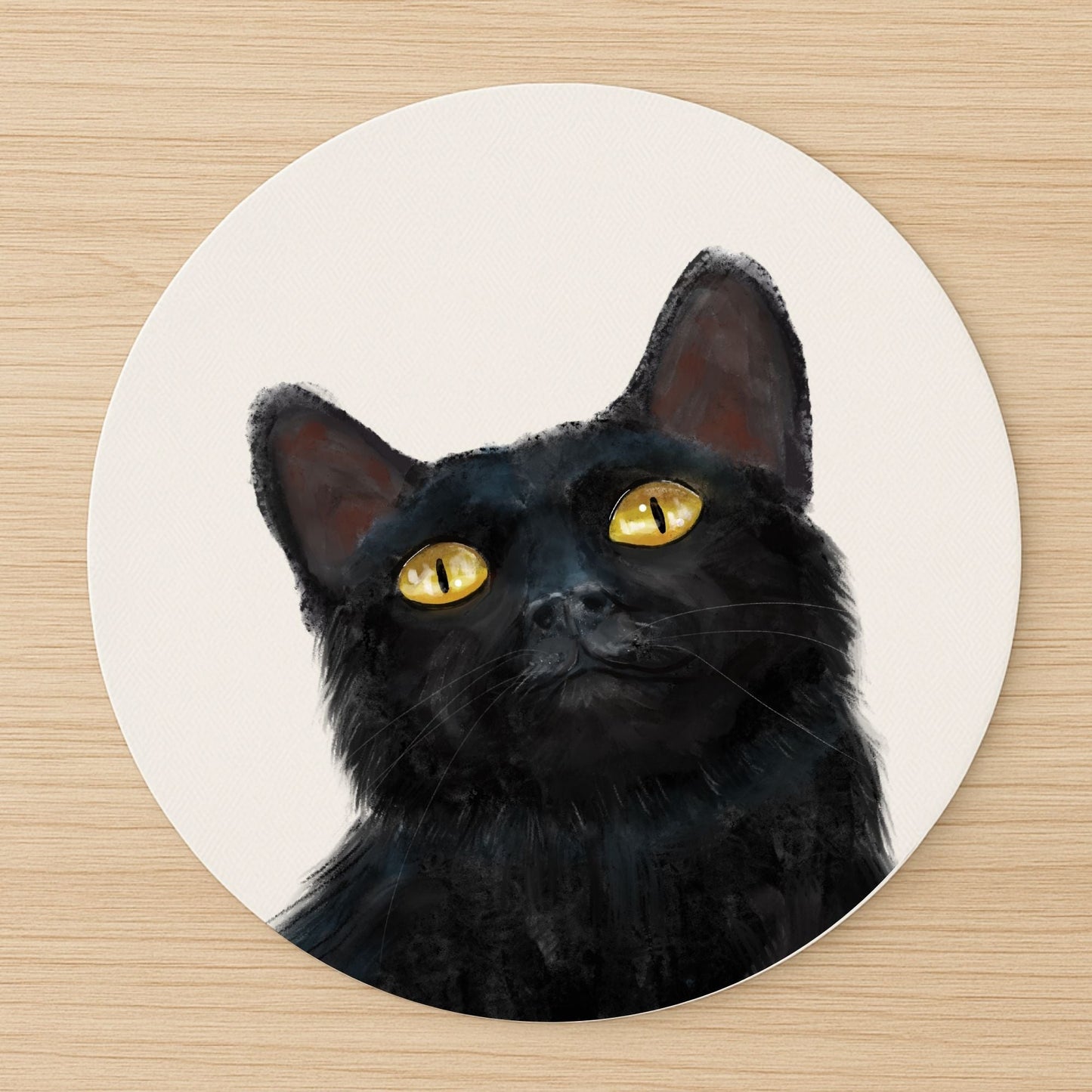 Black Cat Mousepad - MerikaArt