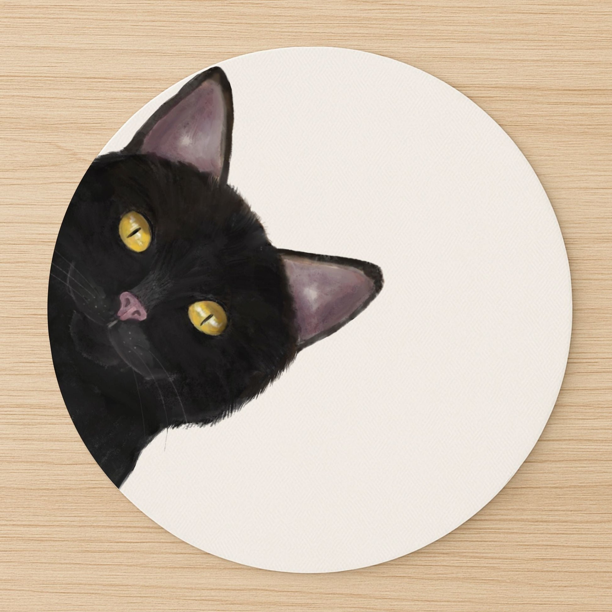 Black Cat Mousepad - MerikaArt