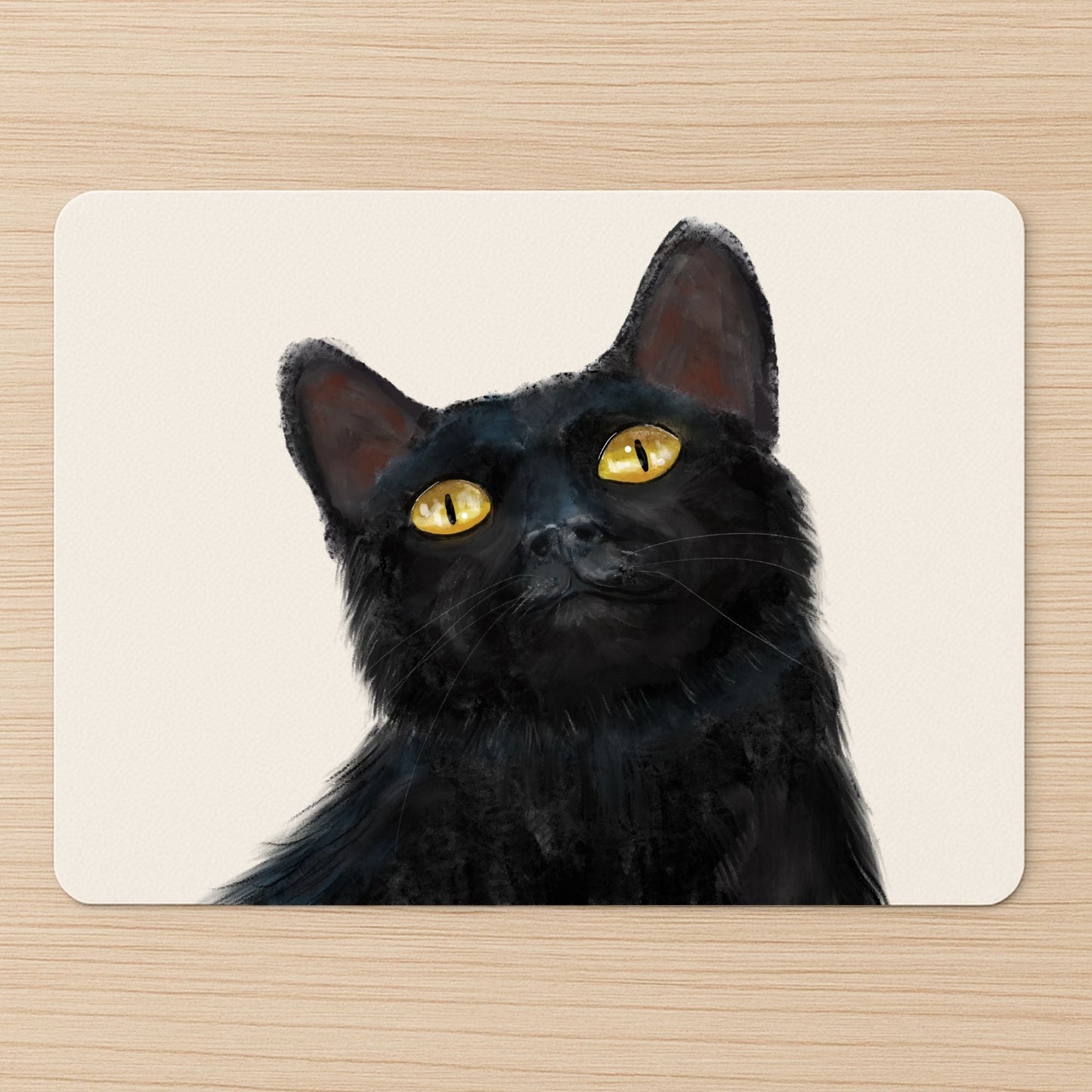 Black Cat Mousepad - MerikaArt