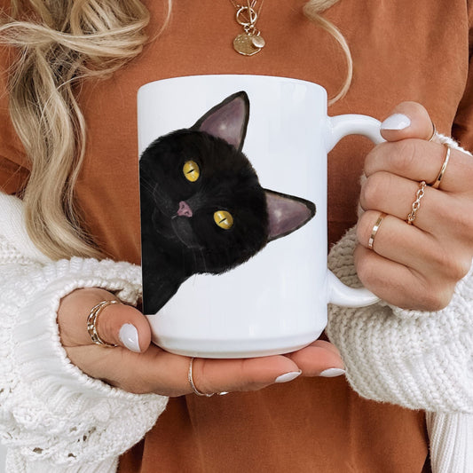Black Cat Mug - MerikaArt