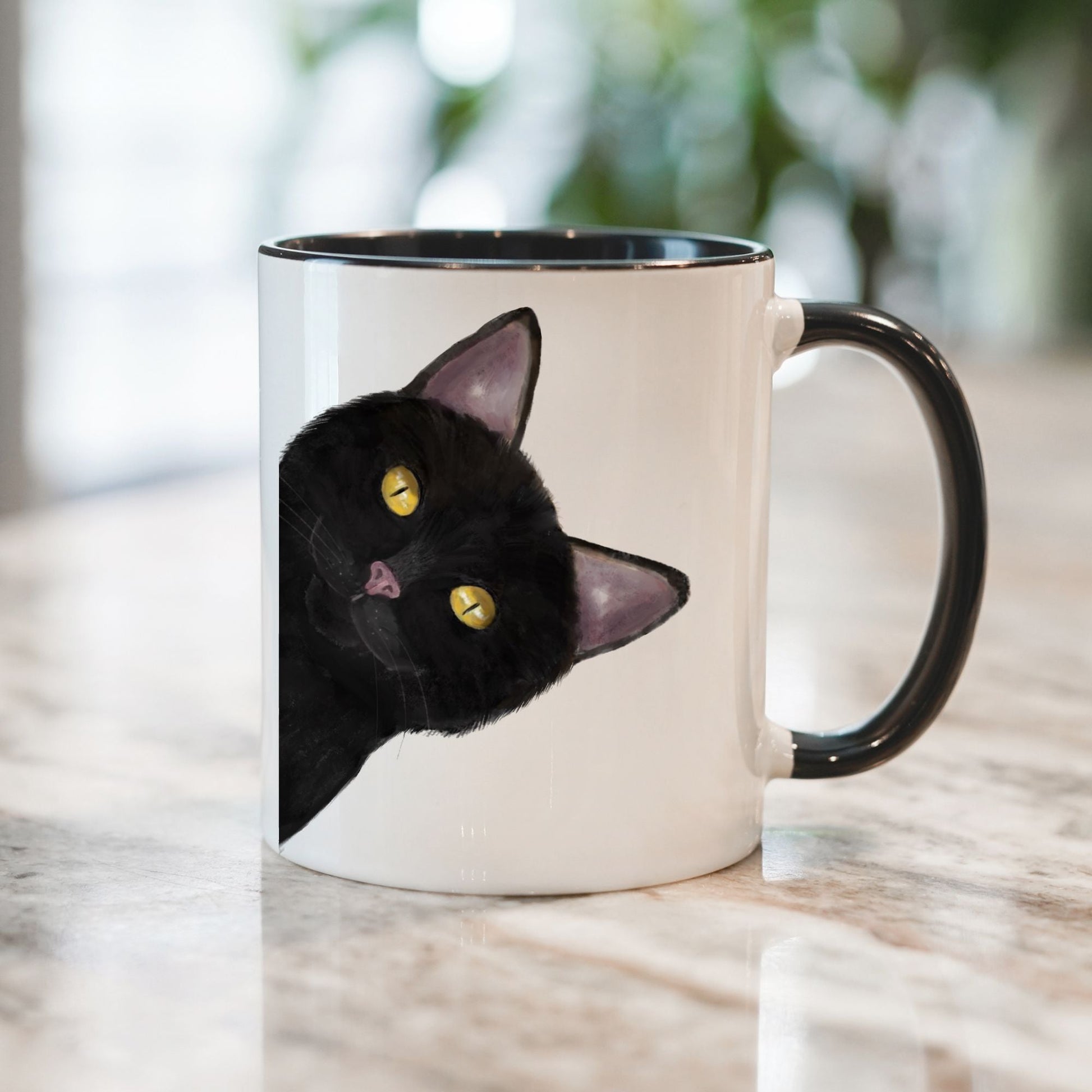 Black Cat Mug - MerikaArt