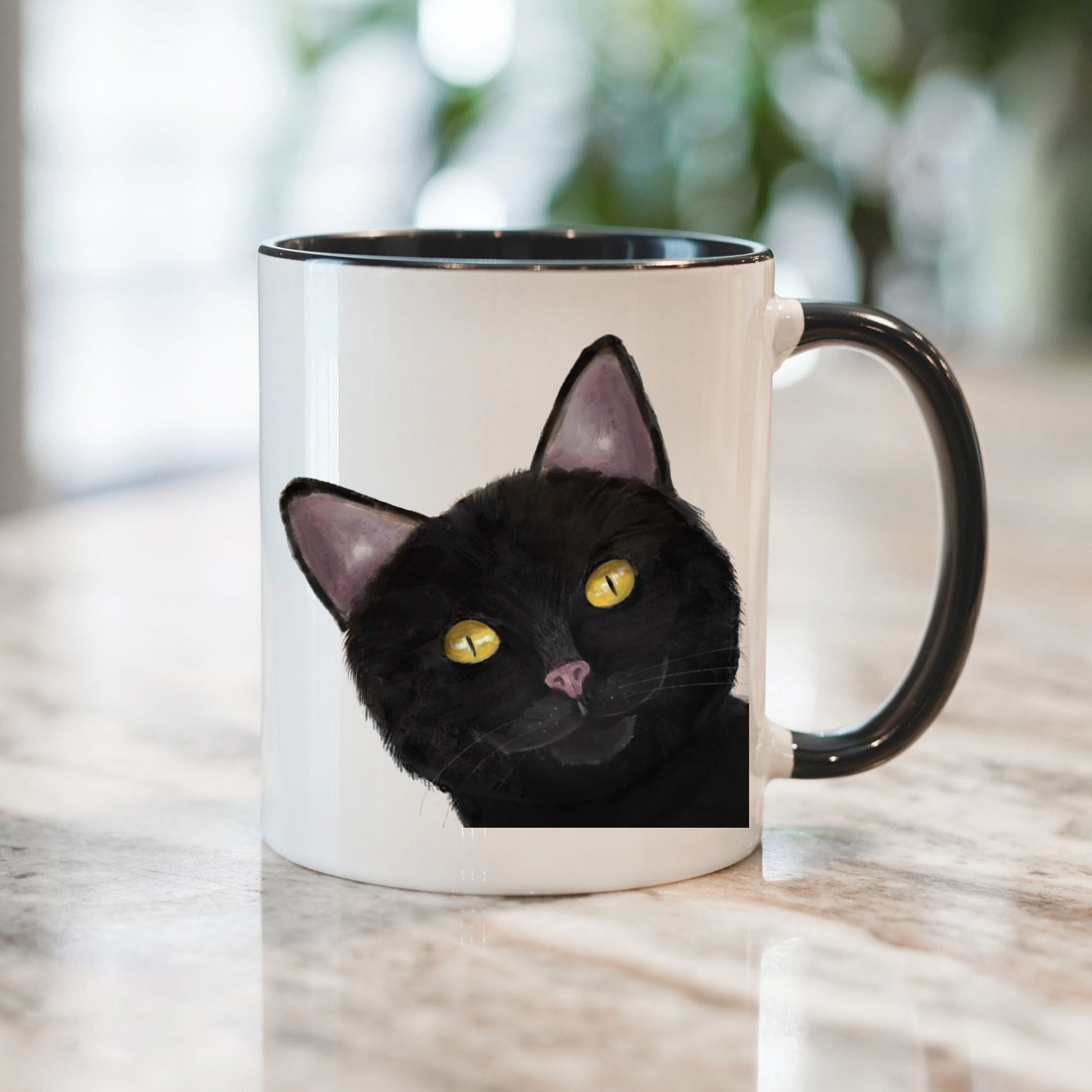 Black Cat Mug - MerikaArt