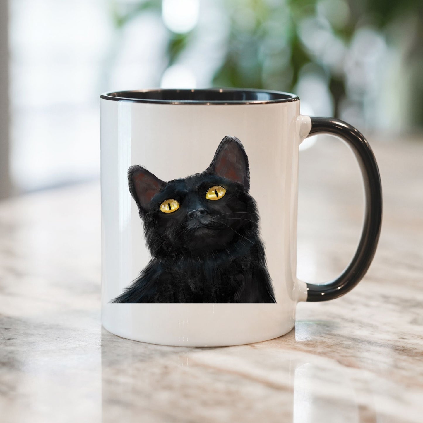 Black Cat Mug - MerikaArt