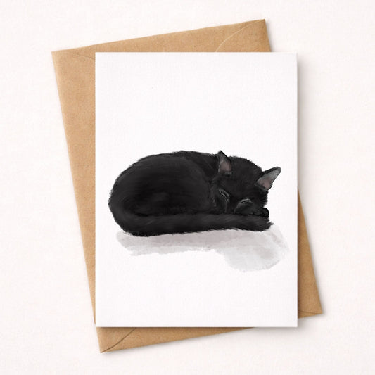 Black Cat Postcard - MerikaArt