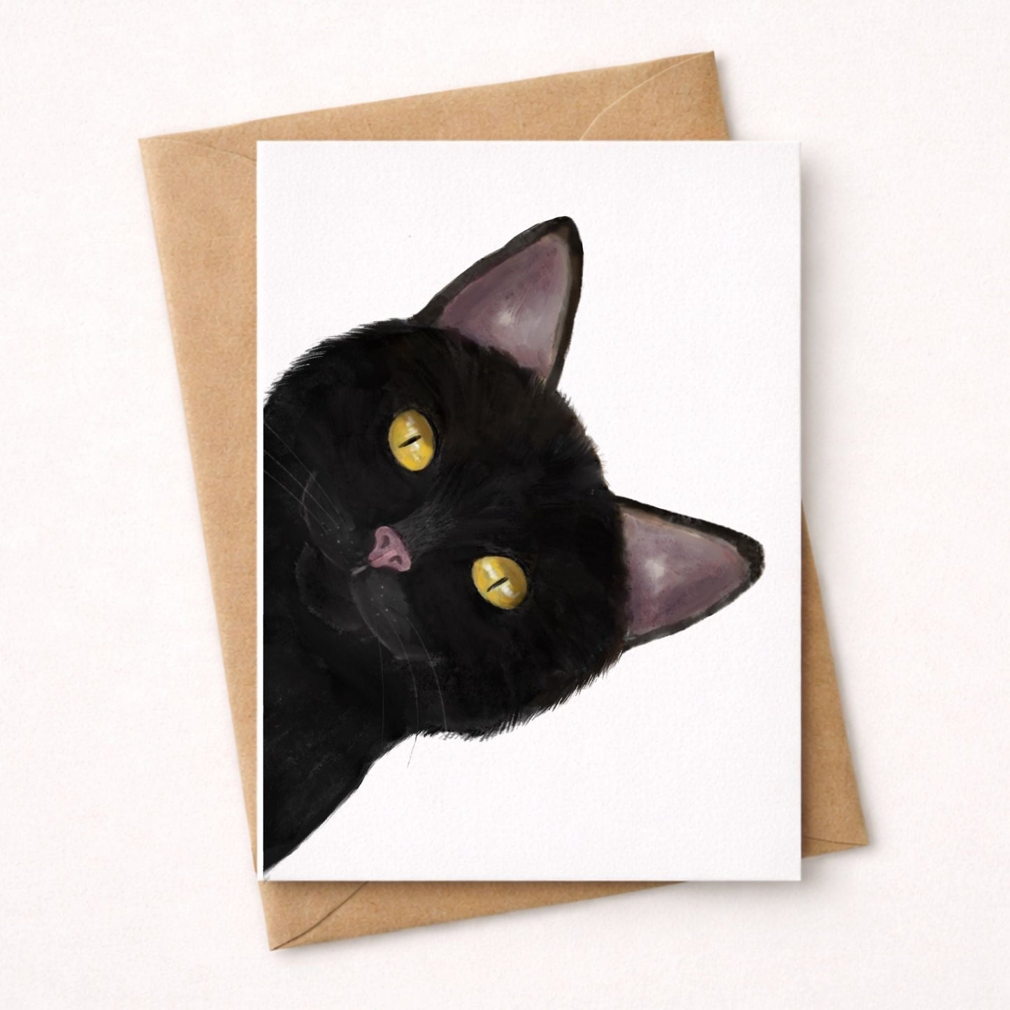 Black Cat Postcard - MerikaArt