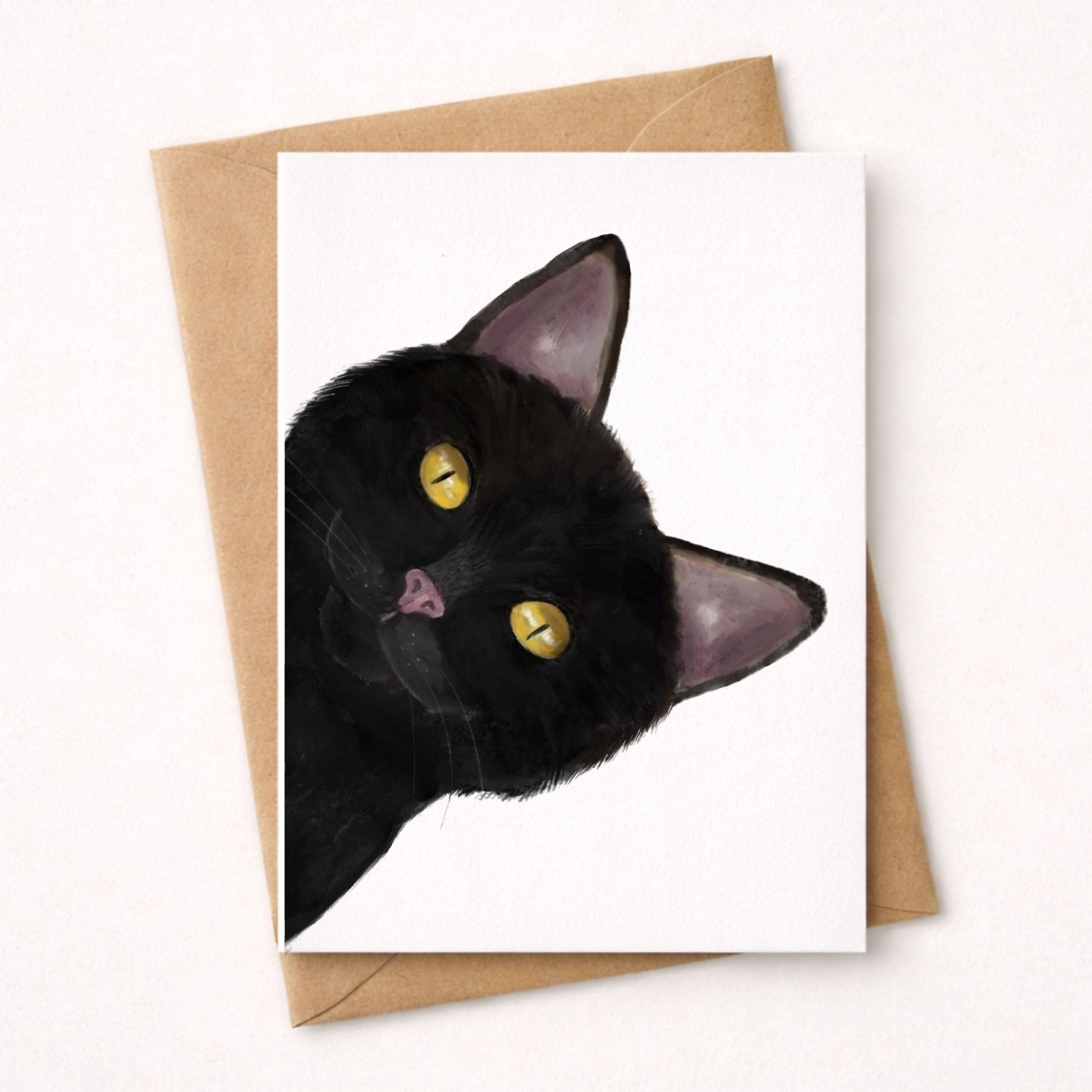 Black Cat Postcard - MerikaArt