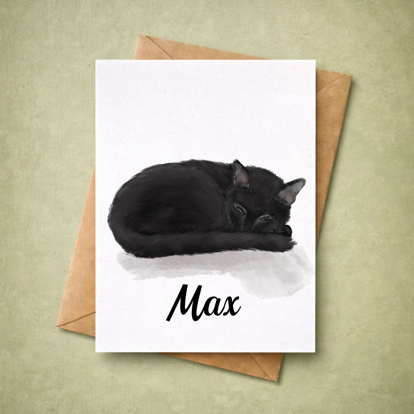 Black Cat Postcard - MerikaArt