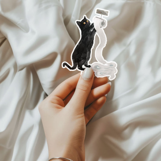Black Cat Sticker - MerikaArt