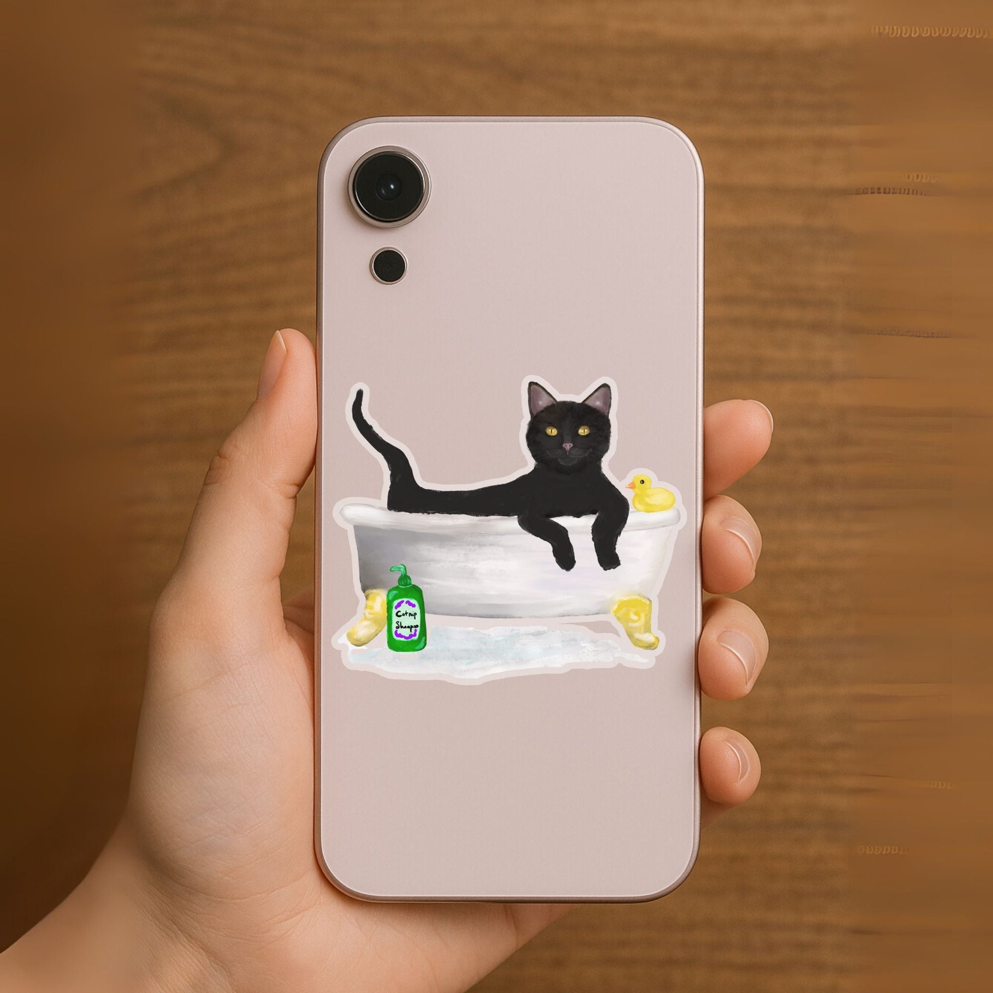 Black Cat Vinyl Sticker - MerikaArt