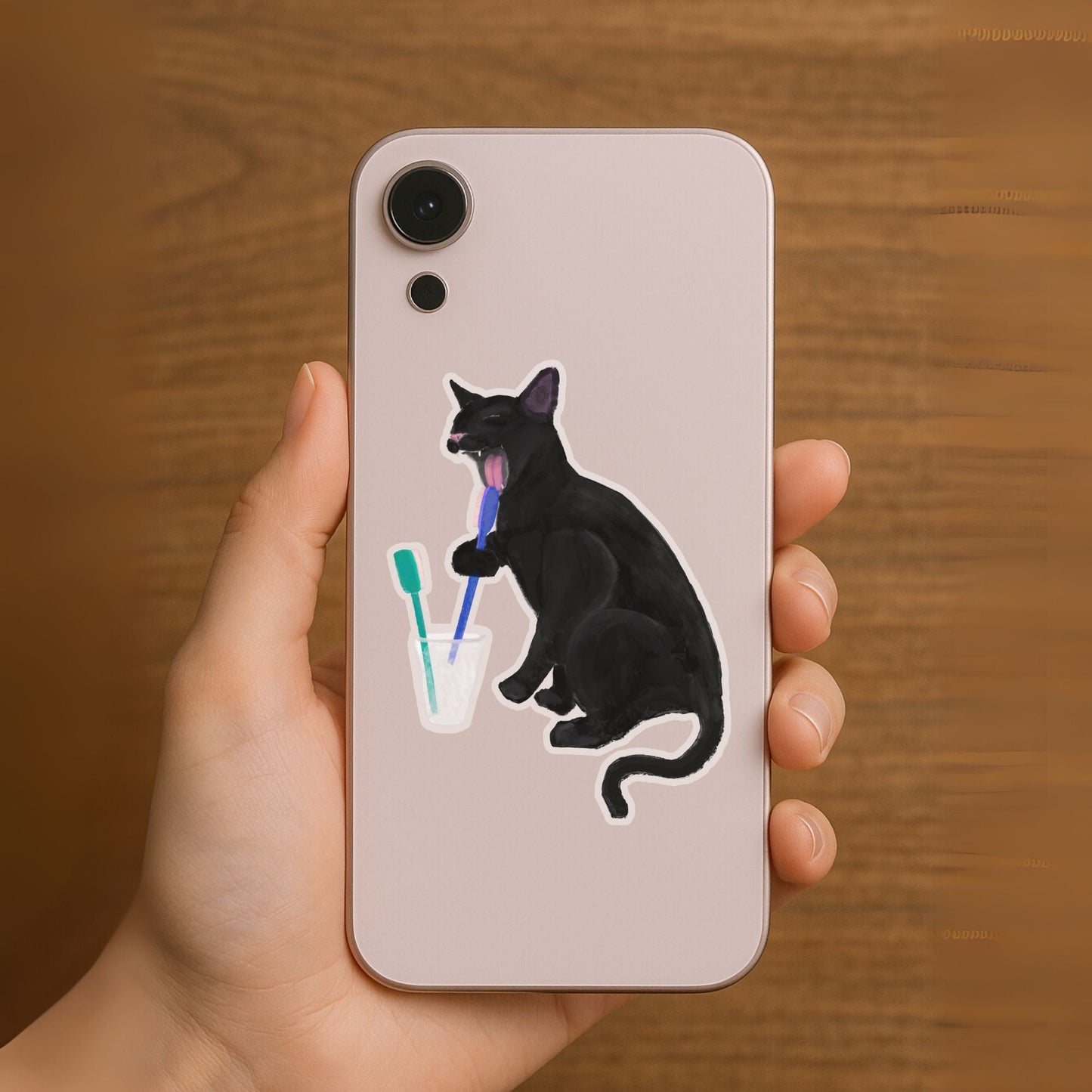 Black Cat Vinyl Sticker - MerikaArt